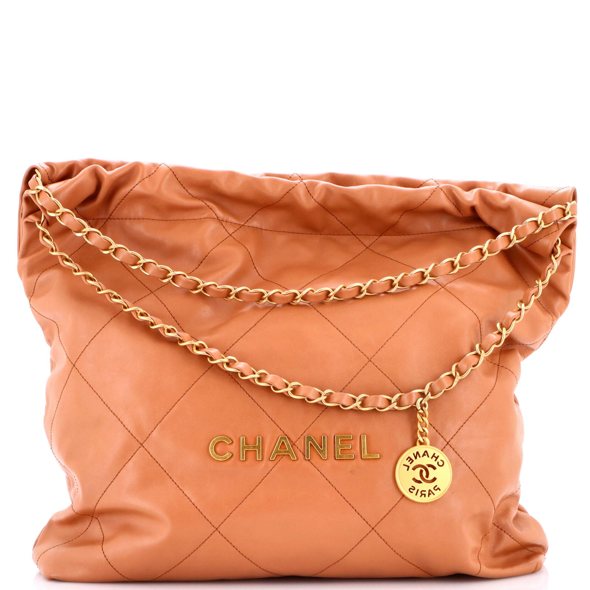 22 Chain Hobo Quilted Calfskin Large