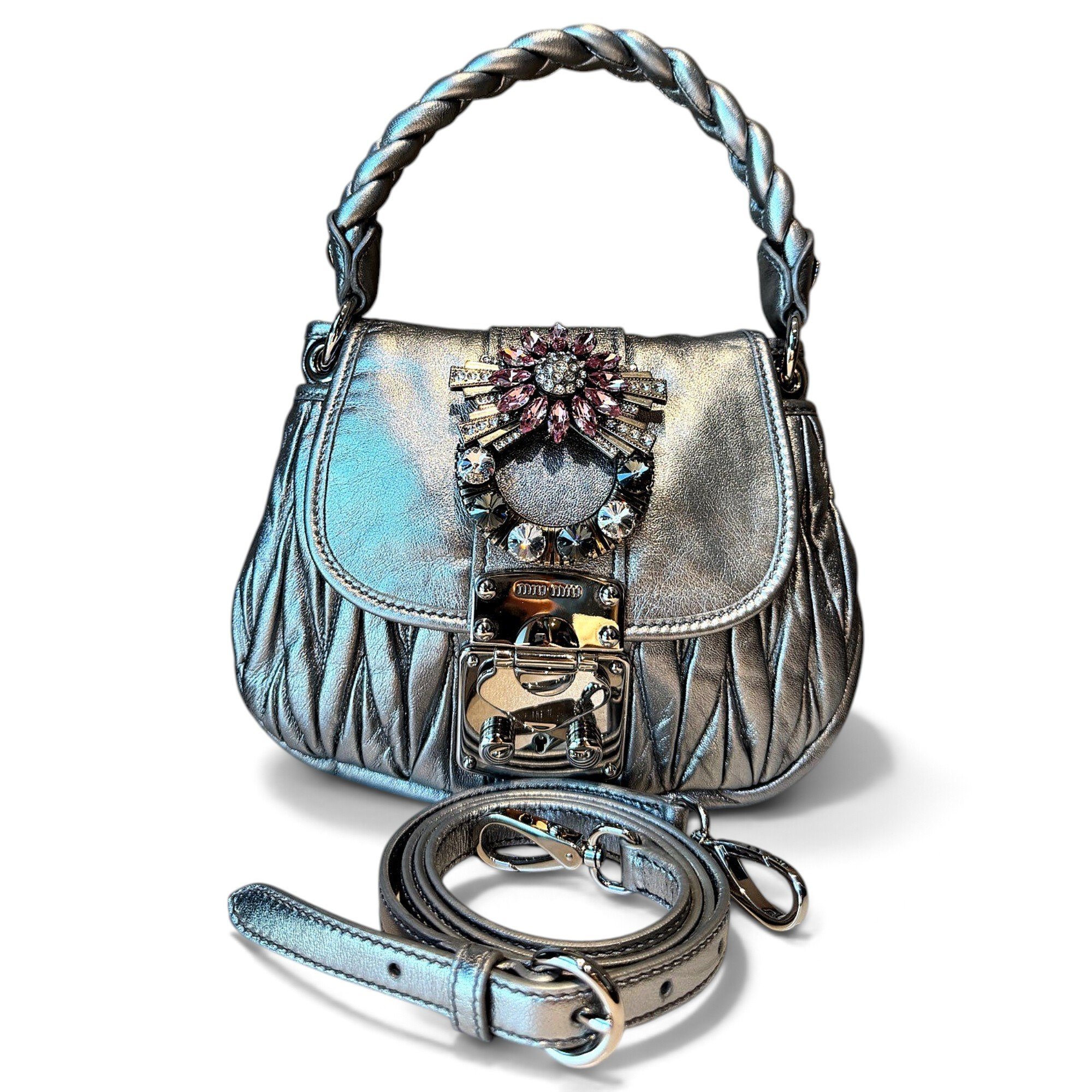 Coffer leather handbag