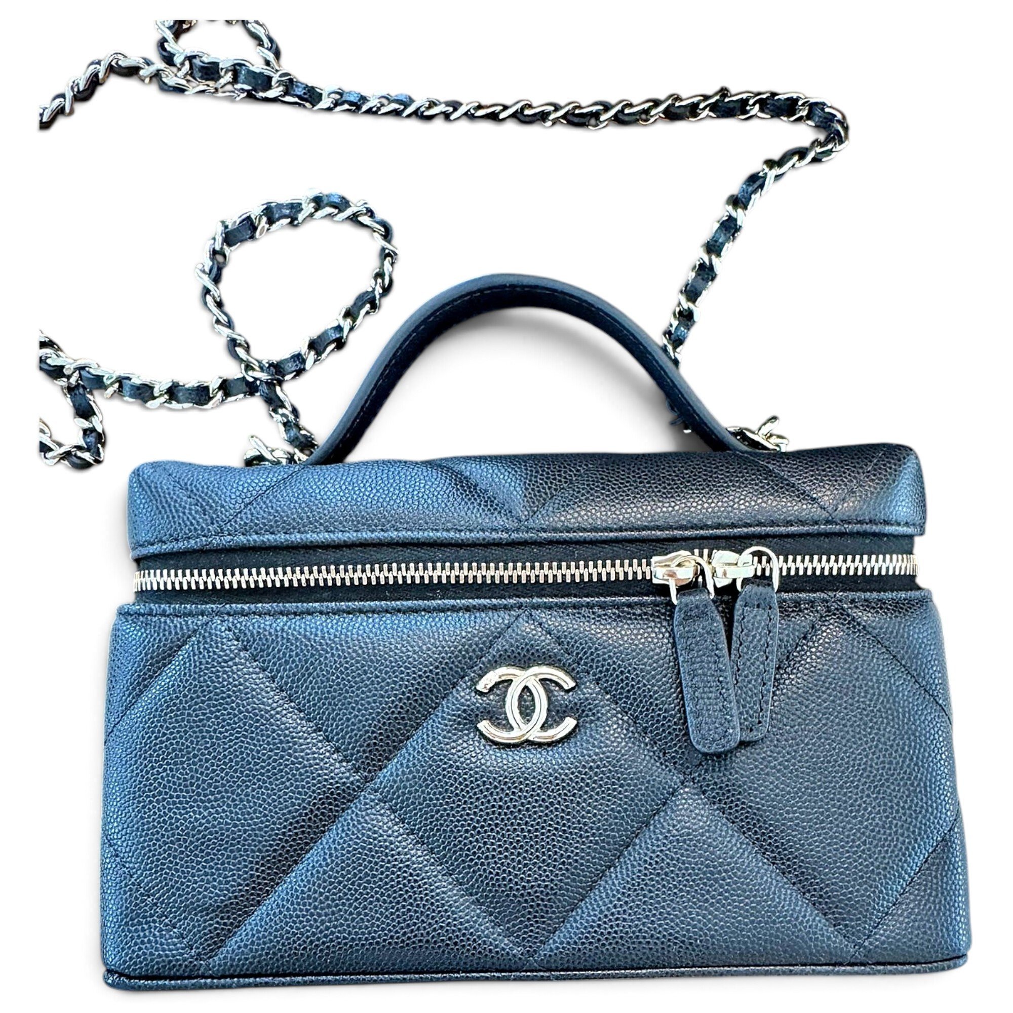Vanity leather handbag