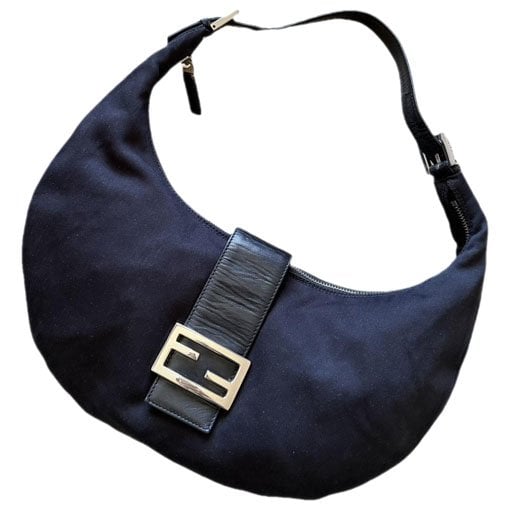 Croissant Vintage cloth handbag