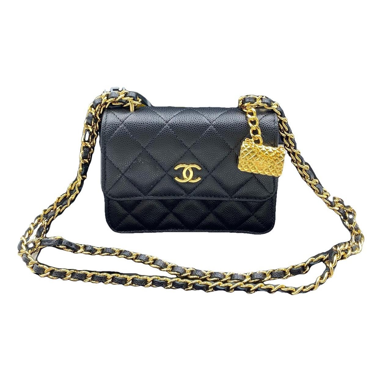 Wallet On Chain Chanel 19 pony-style calfskin handbag