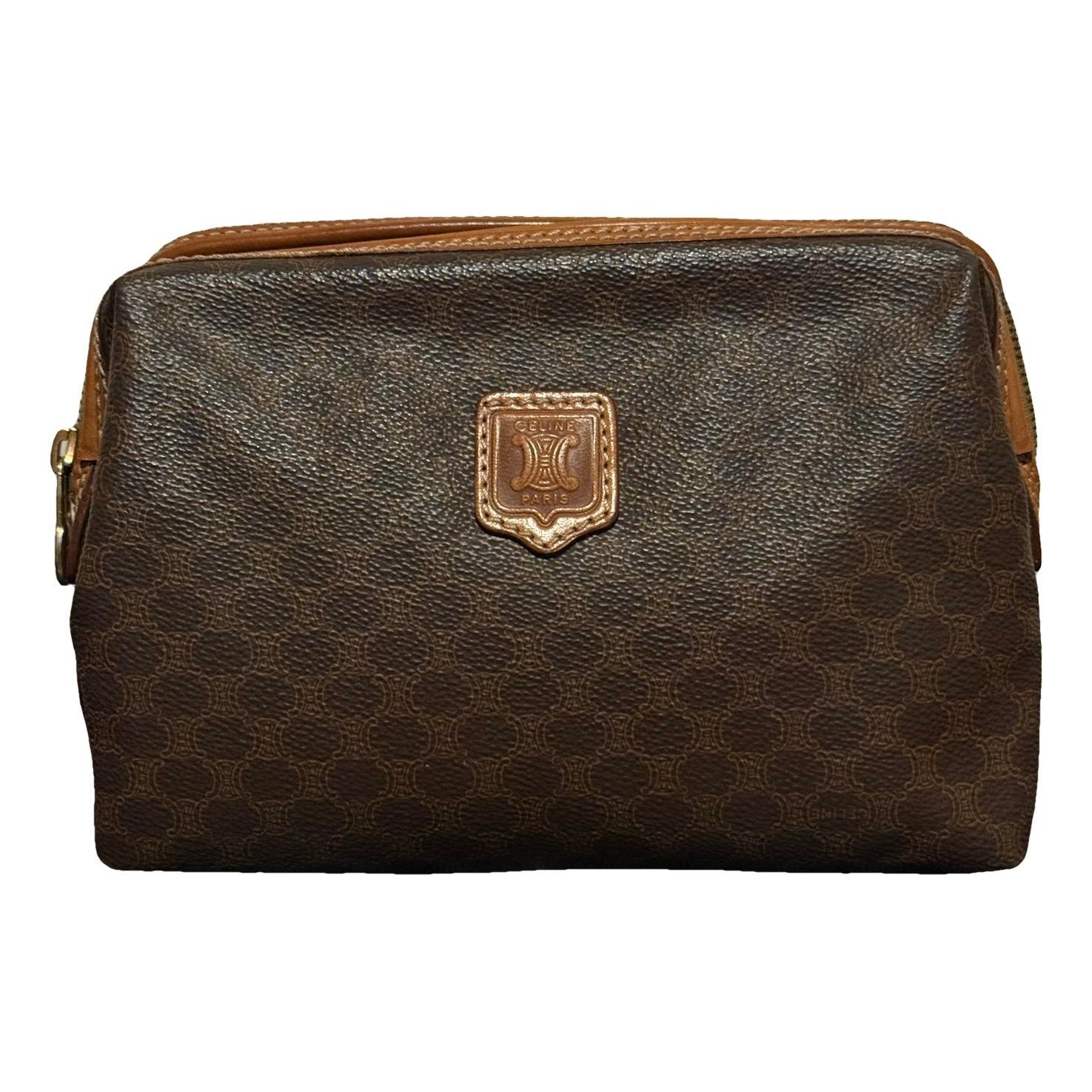 Leather clutch bag