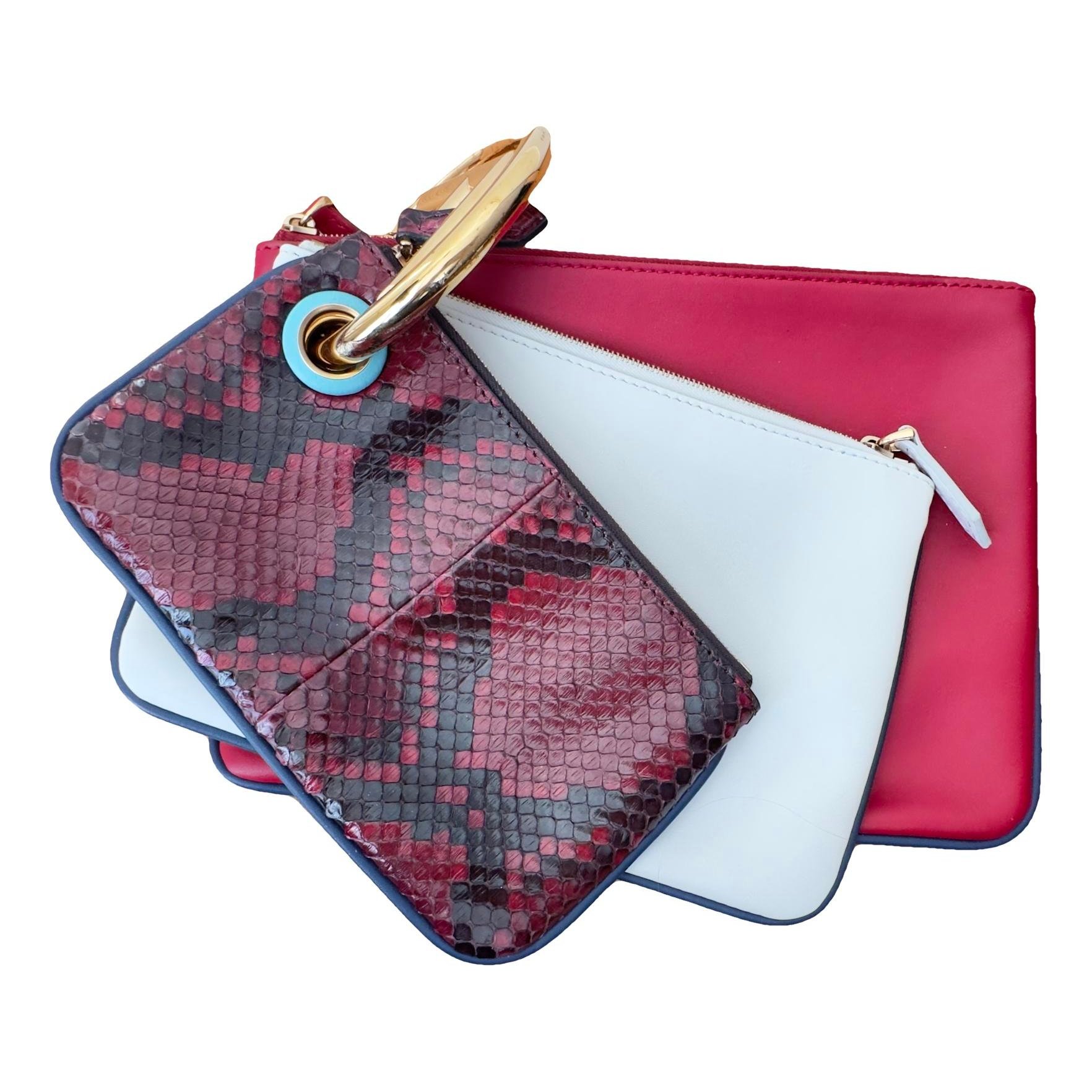 Triplette leather clutch bag