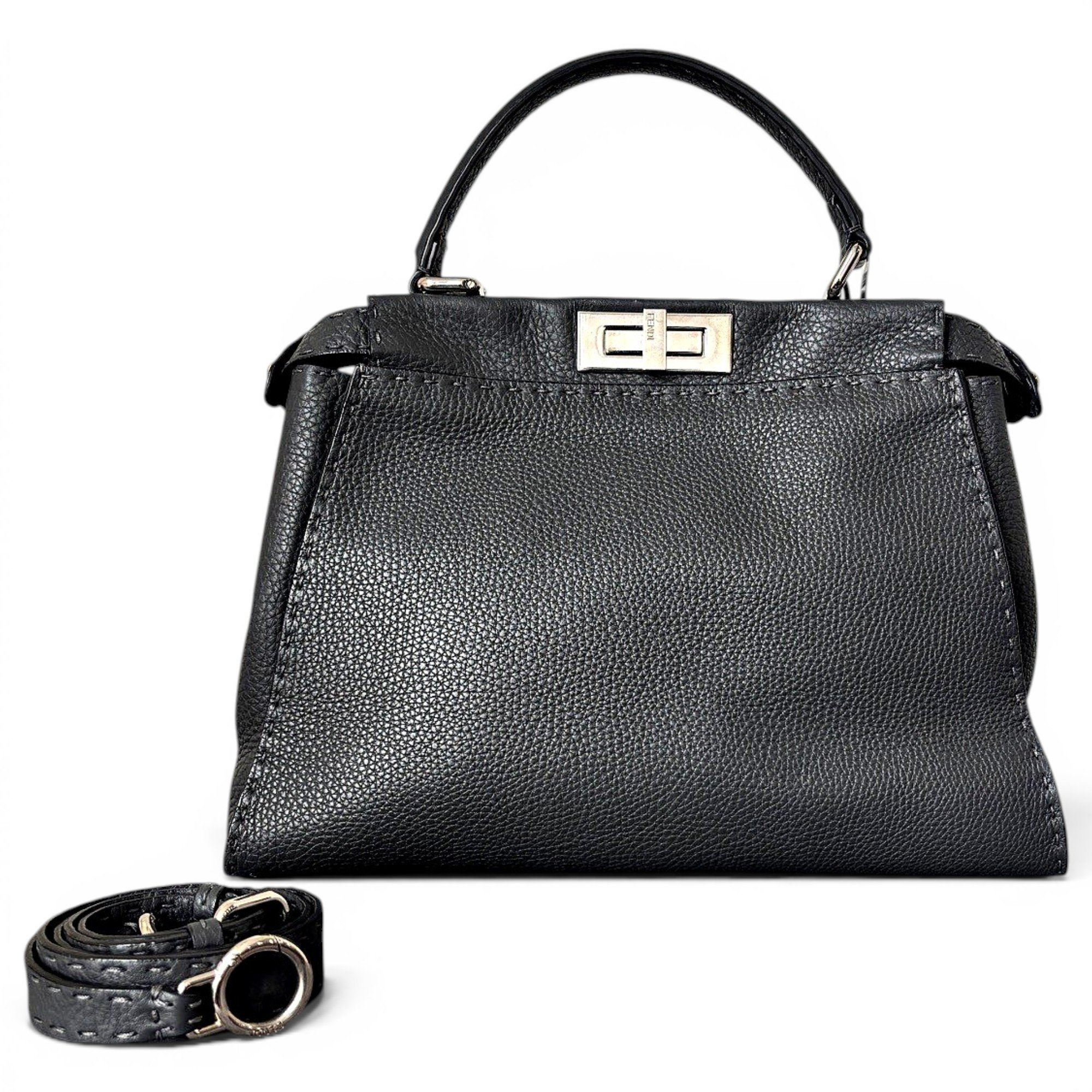 Peekaboo leather handbag