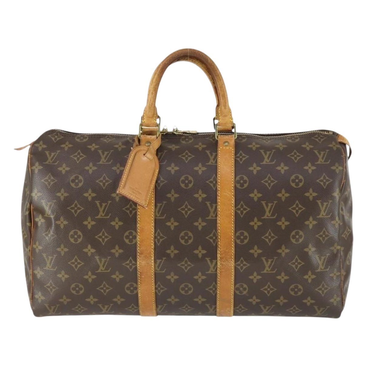 Keepall leather travel bag