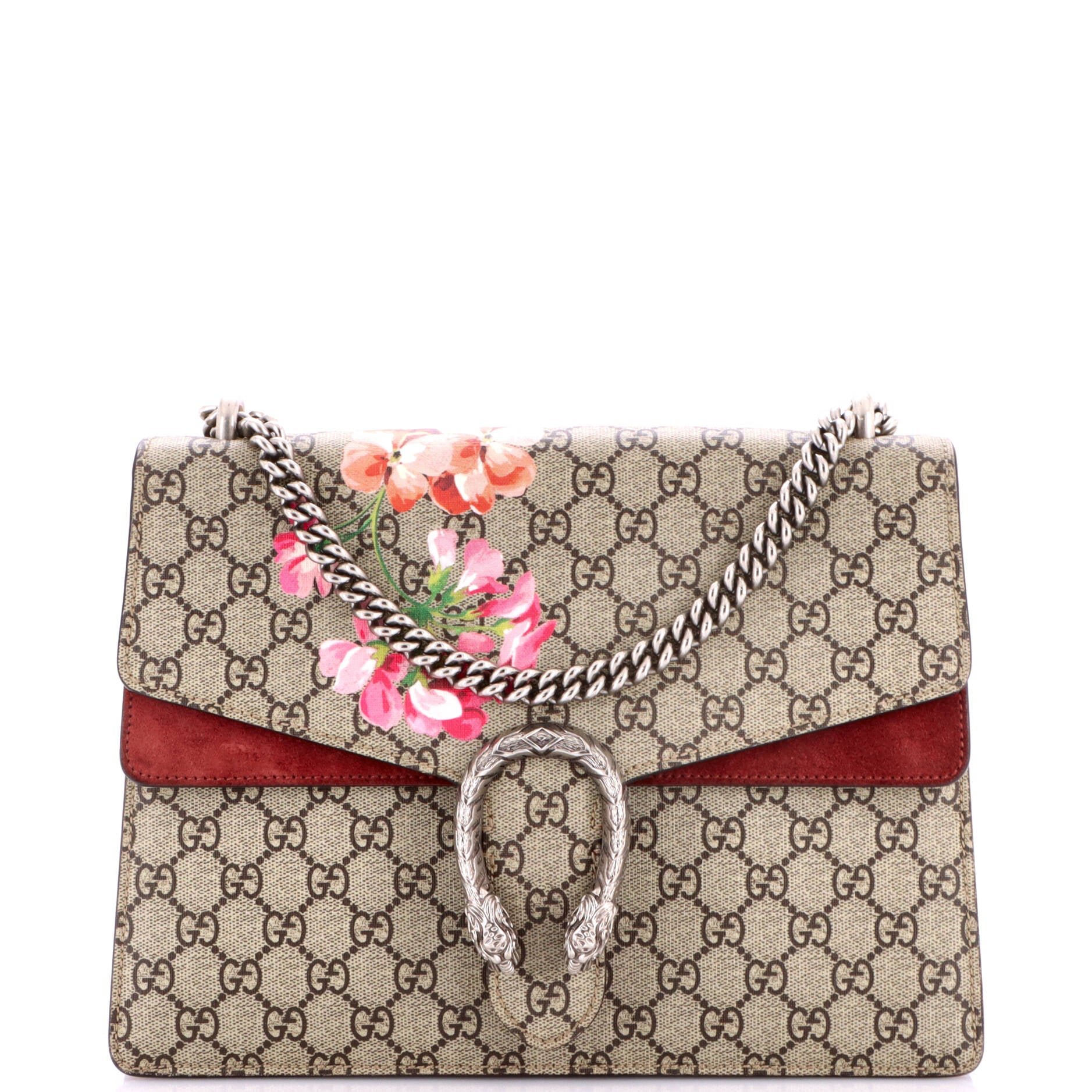 Dionysus Bag Blooms Print GG Coated Canvas Medium