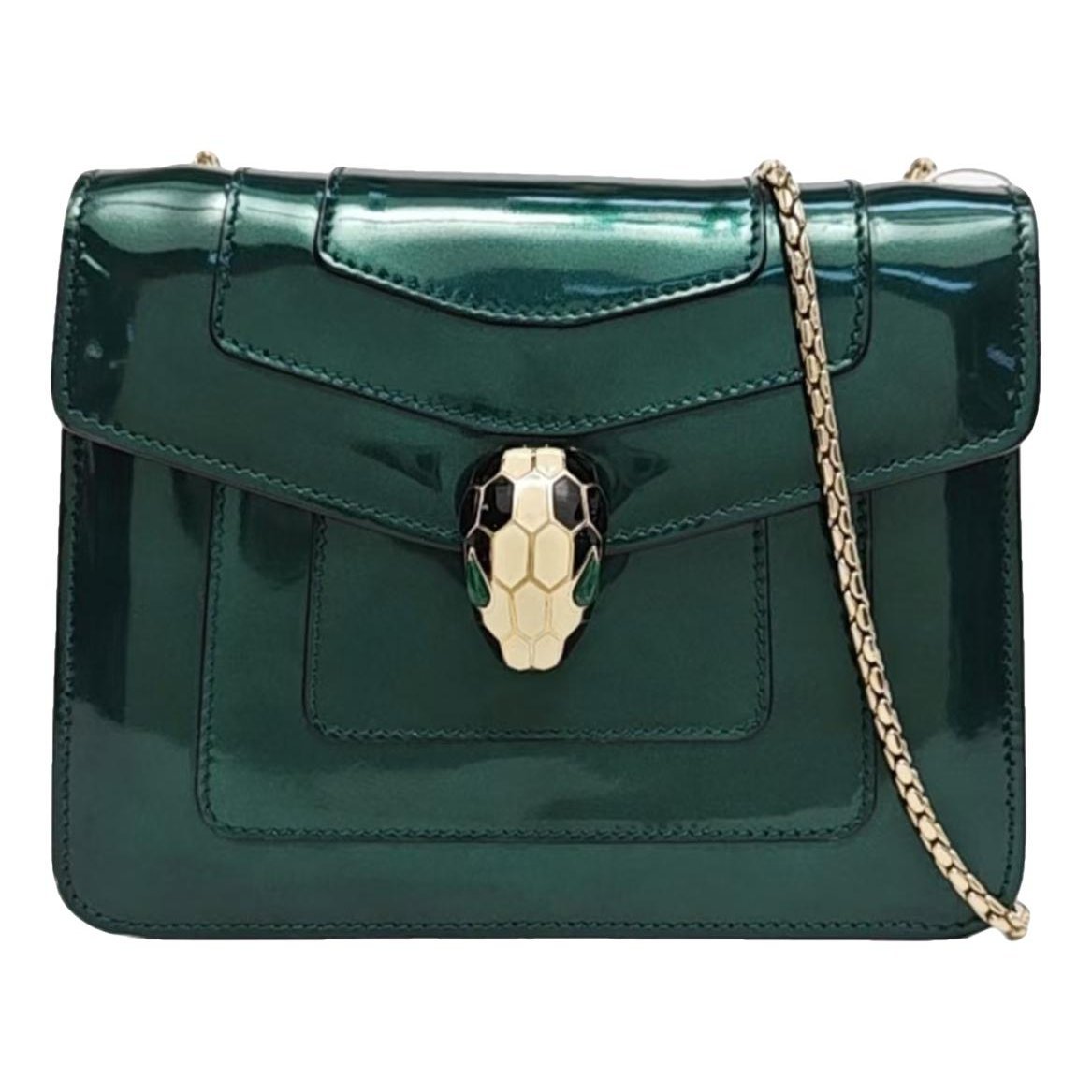 Serpenti patent leather handbag