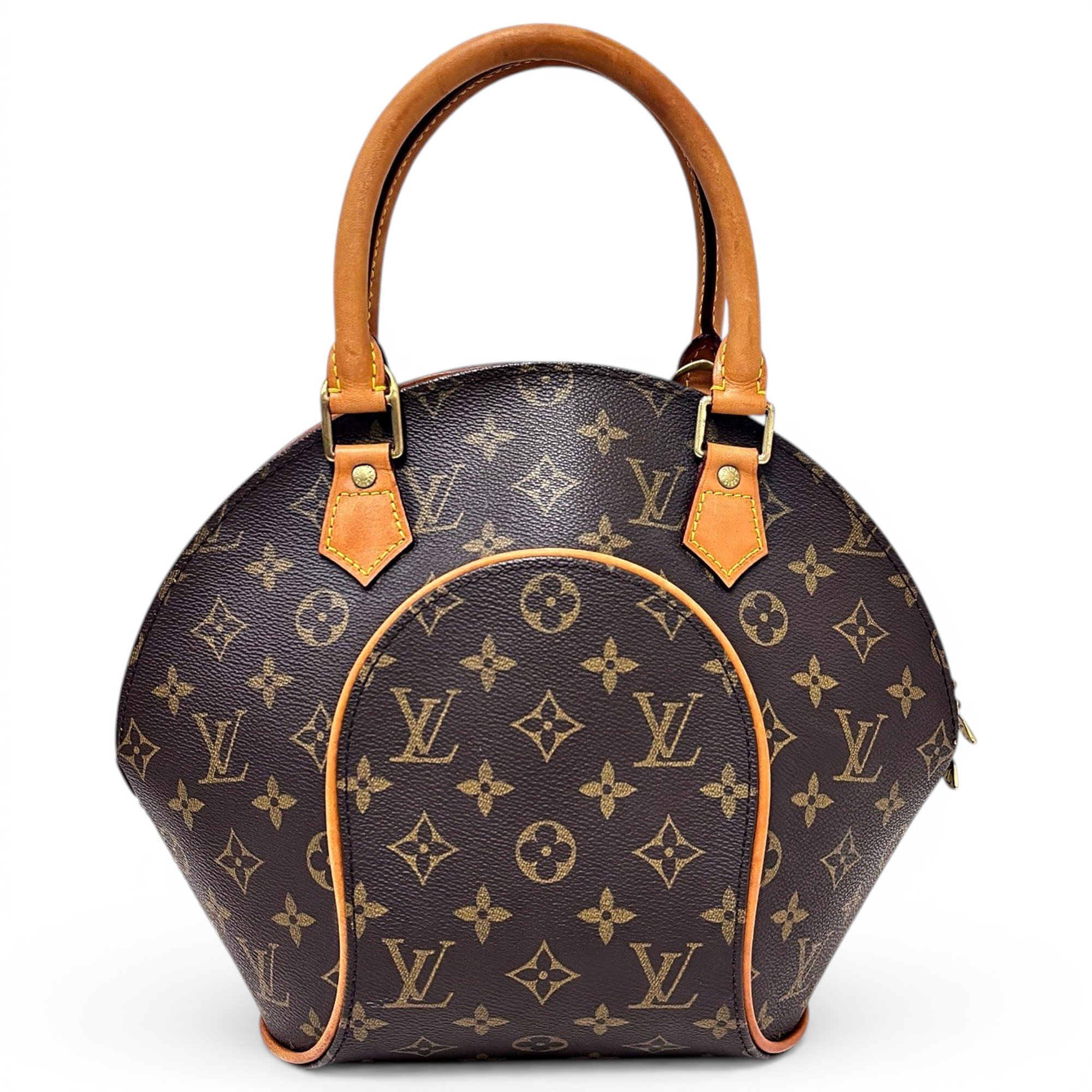 Ellipse leather handbag