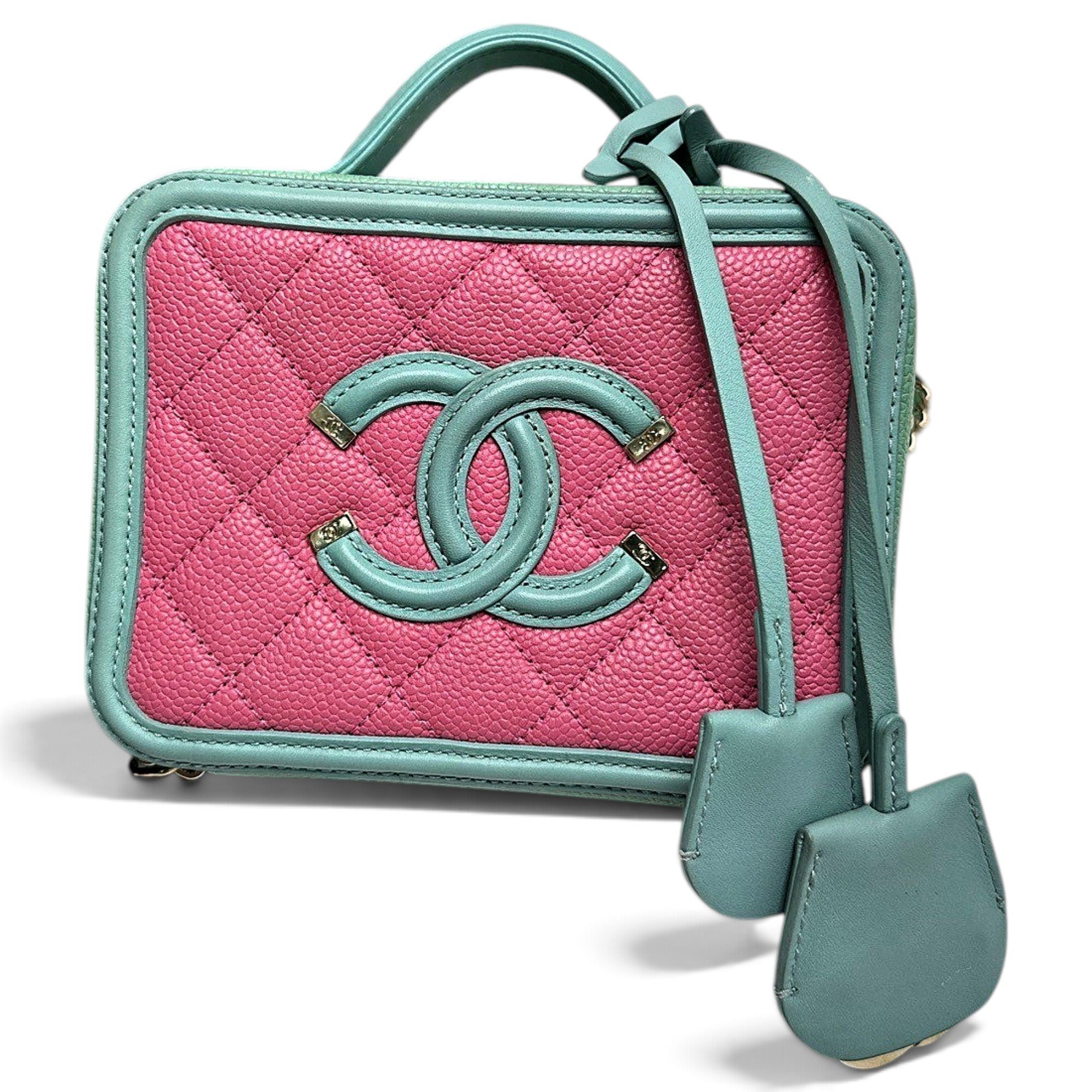 Vanity leather handbag