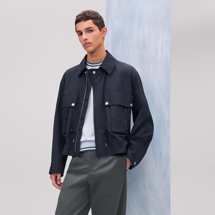 Marine Zipped Straight Cut Jacket
