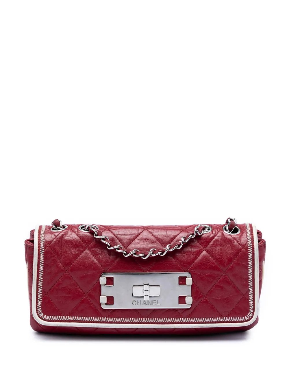 2008-2009 Quilted Aged Lambskin Reissue 2.55 East West Flap shoulder bag