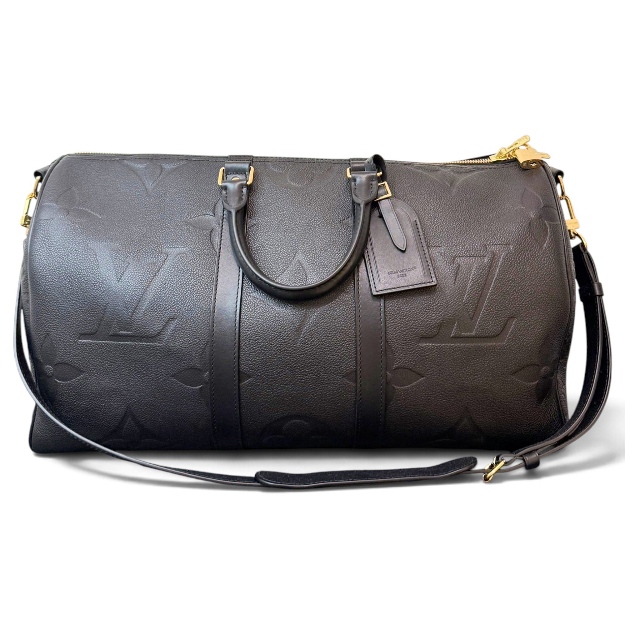 Keepall leather travel bag