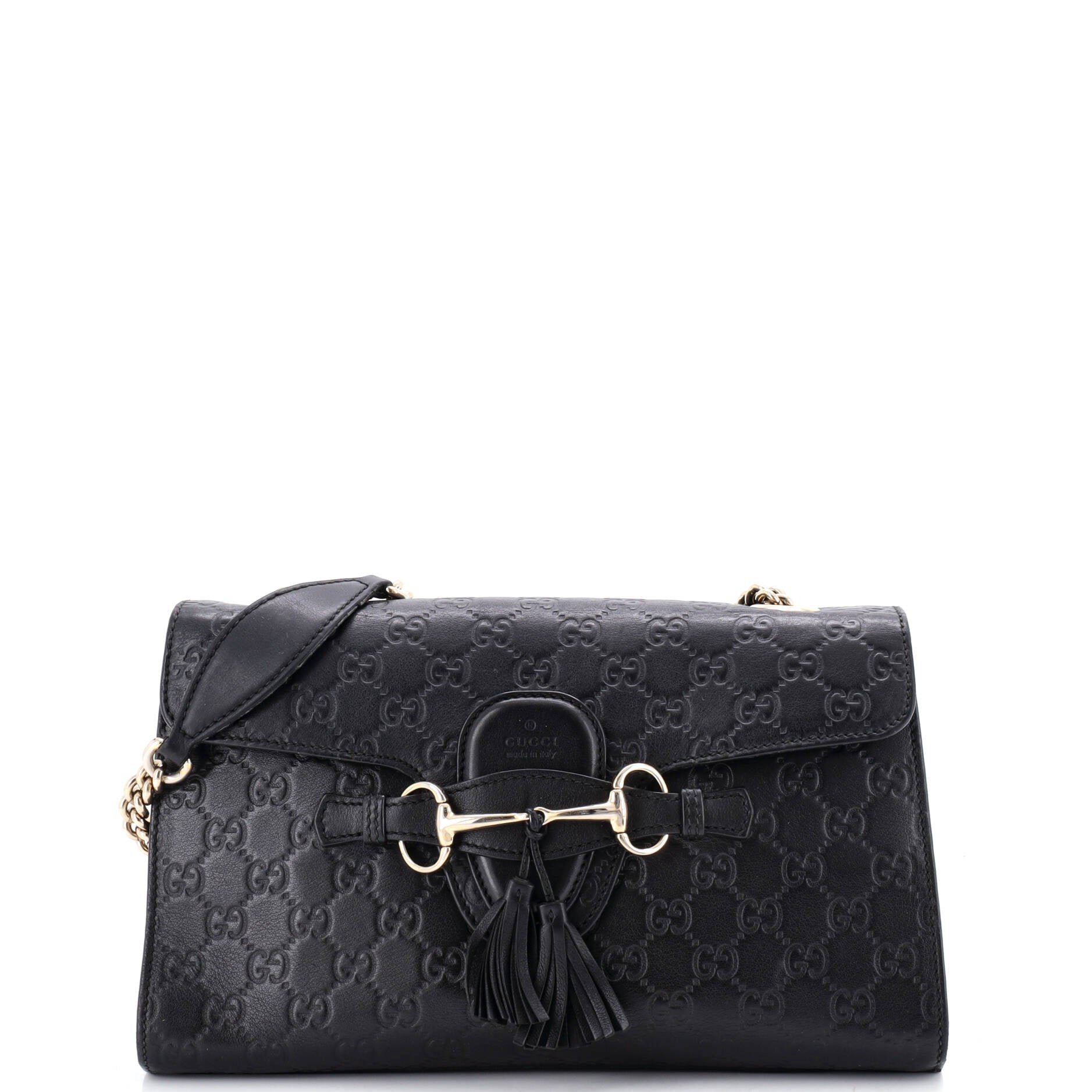 Gucci Emily Chain Flap Bag Microguccissima Leather Medium