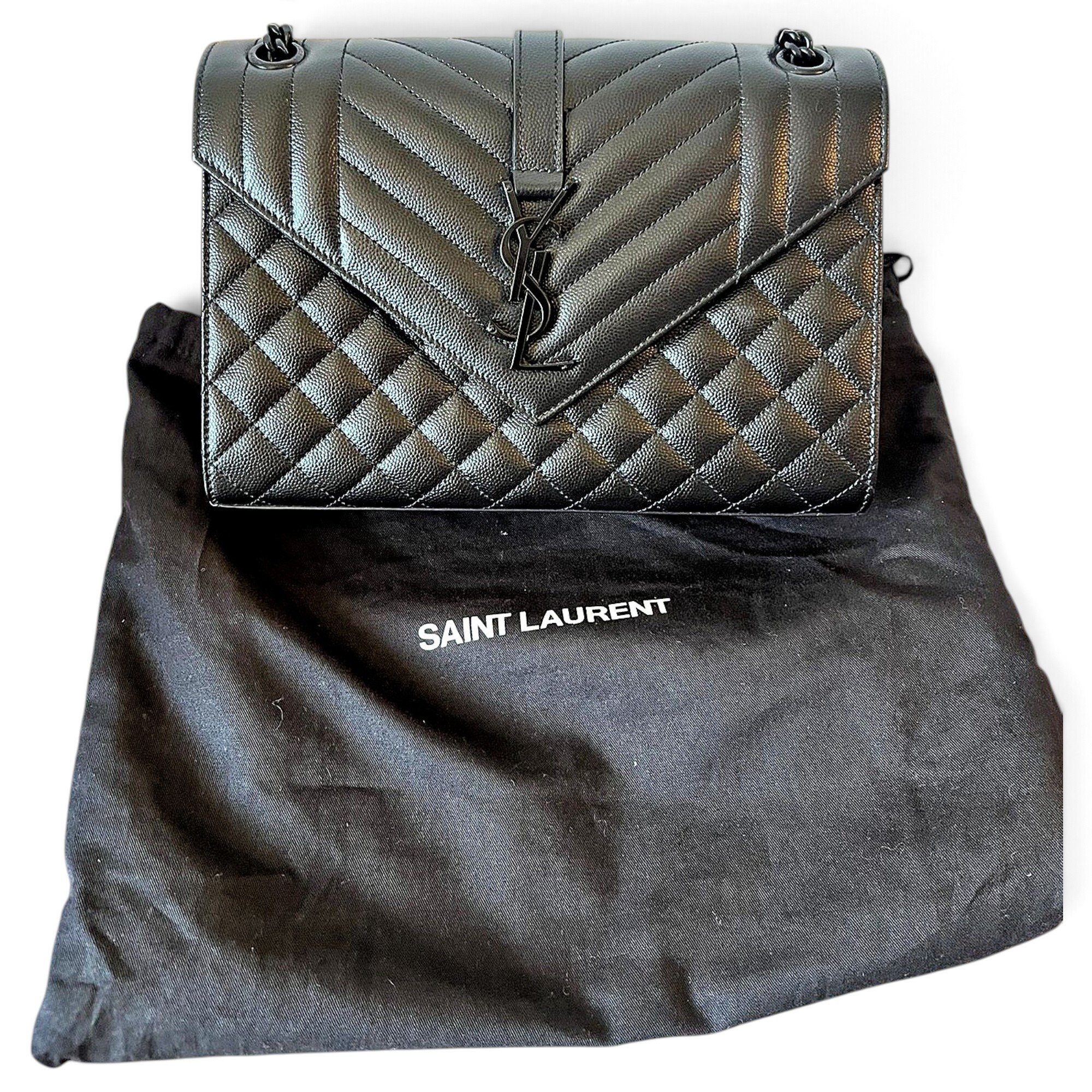 Envelope leather handbag
