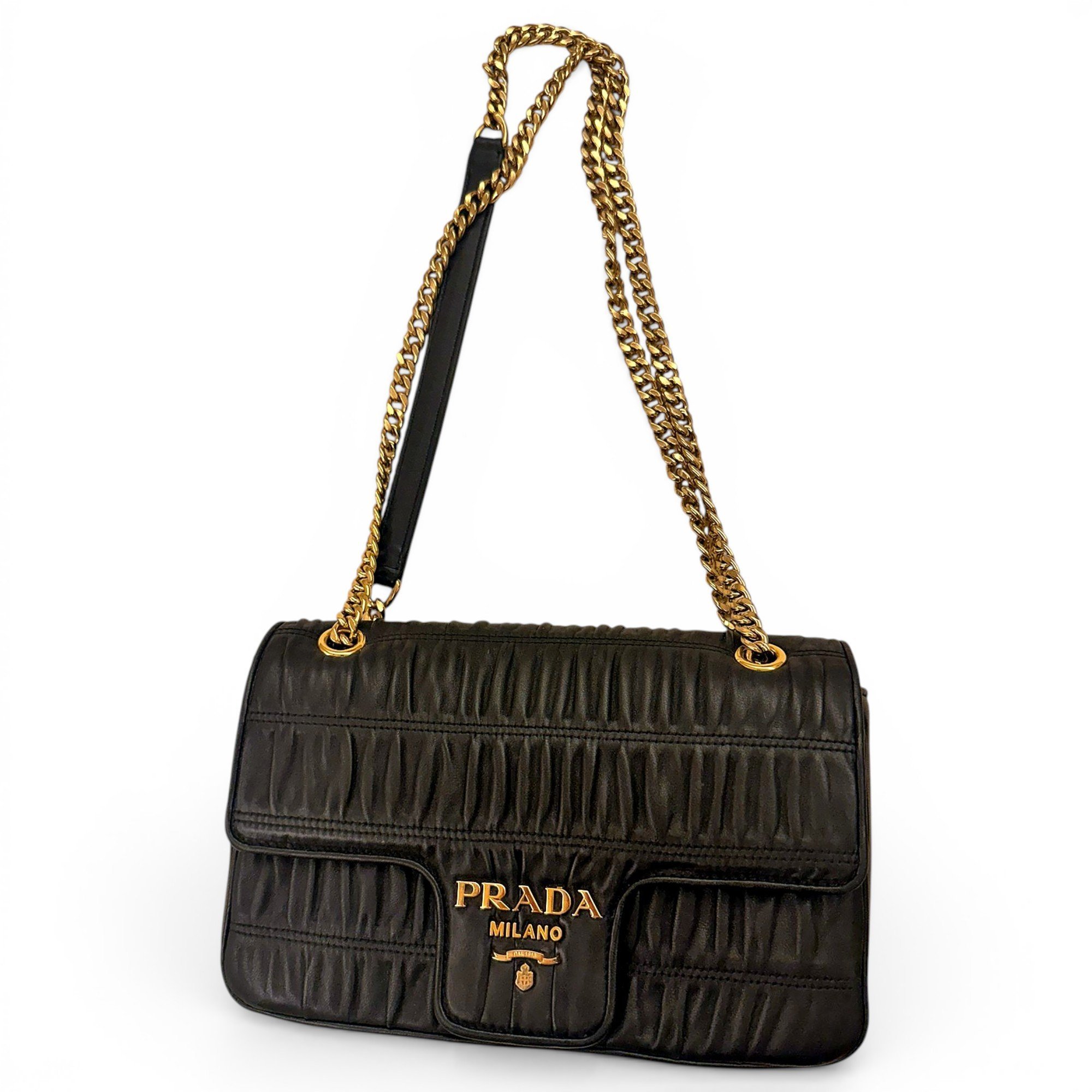 Diagramme leather handbag