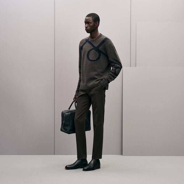 Taupe "Maxi Mors Sellier" Crewneck Sweater