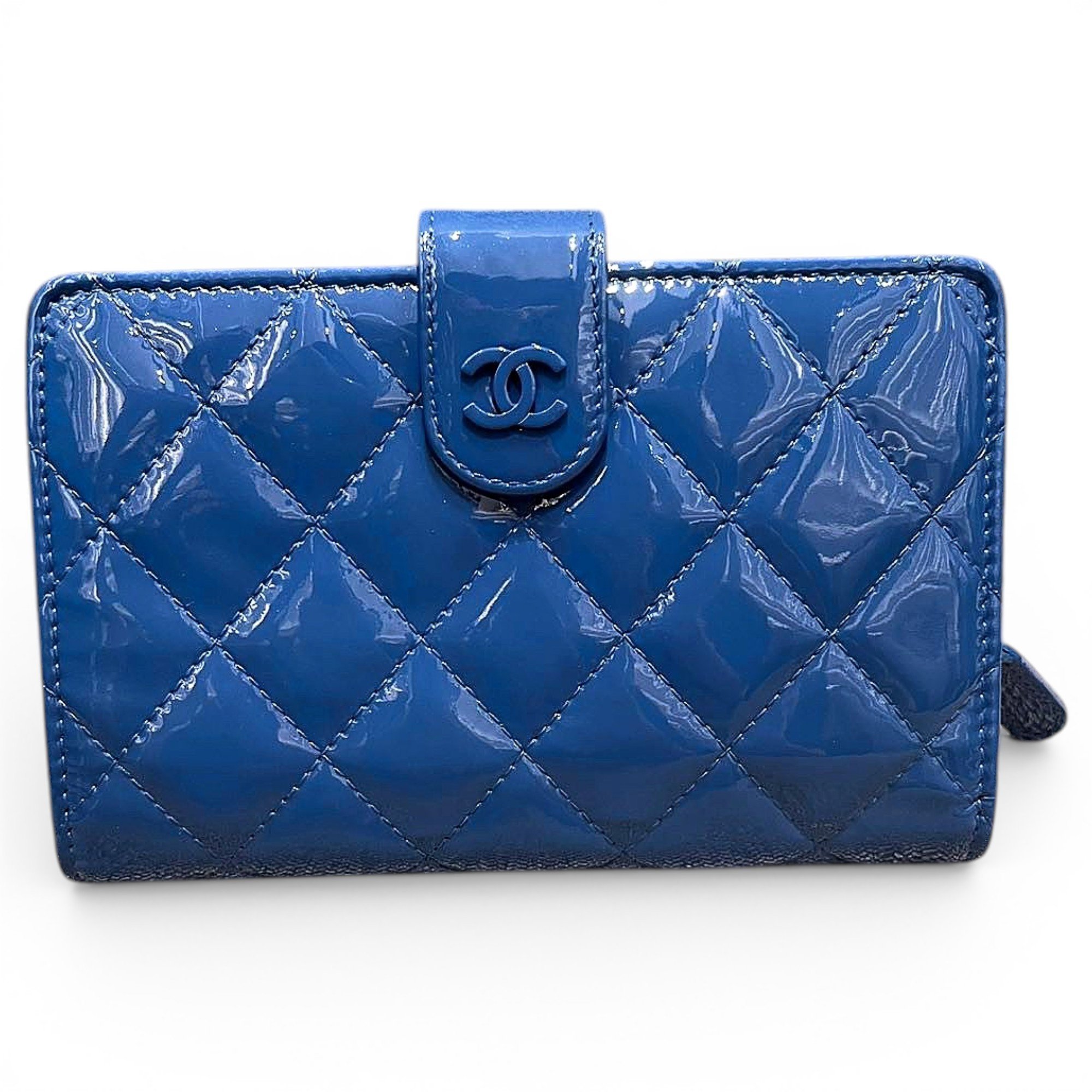 Patent leather clutch bag