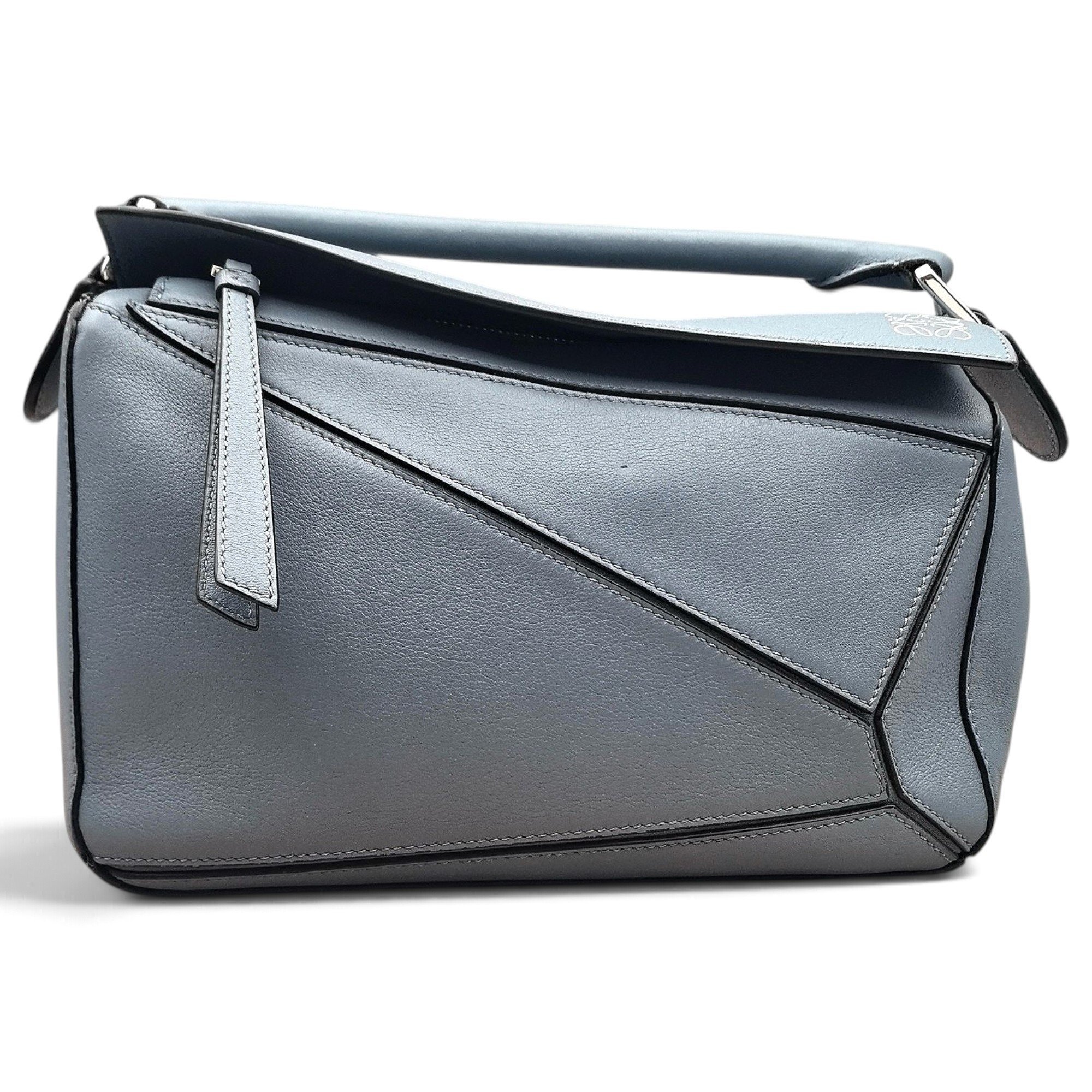 Puzzle leather handbag