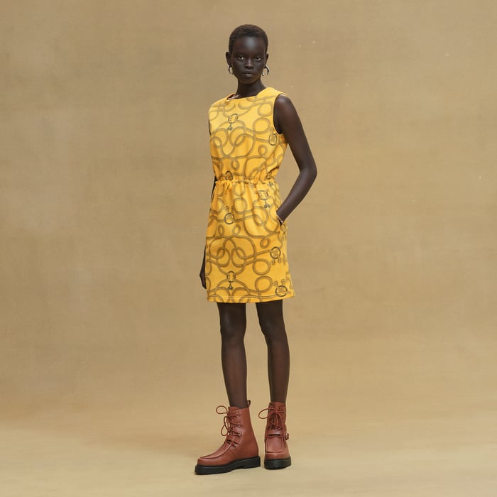 Jaune Mimosa "Palefroi Remix" Sleeveless Dress
