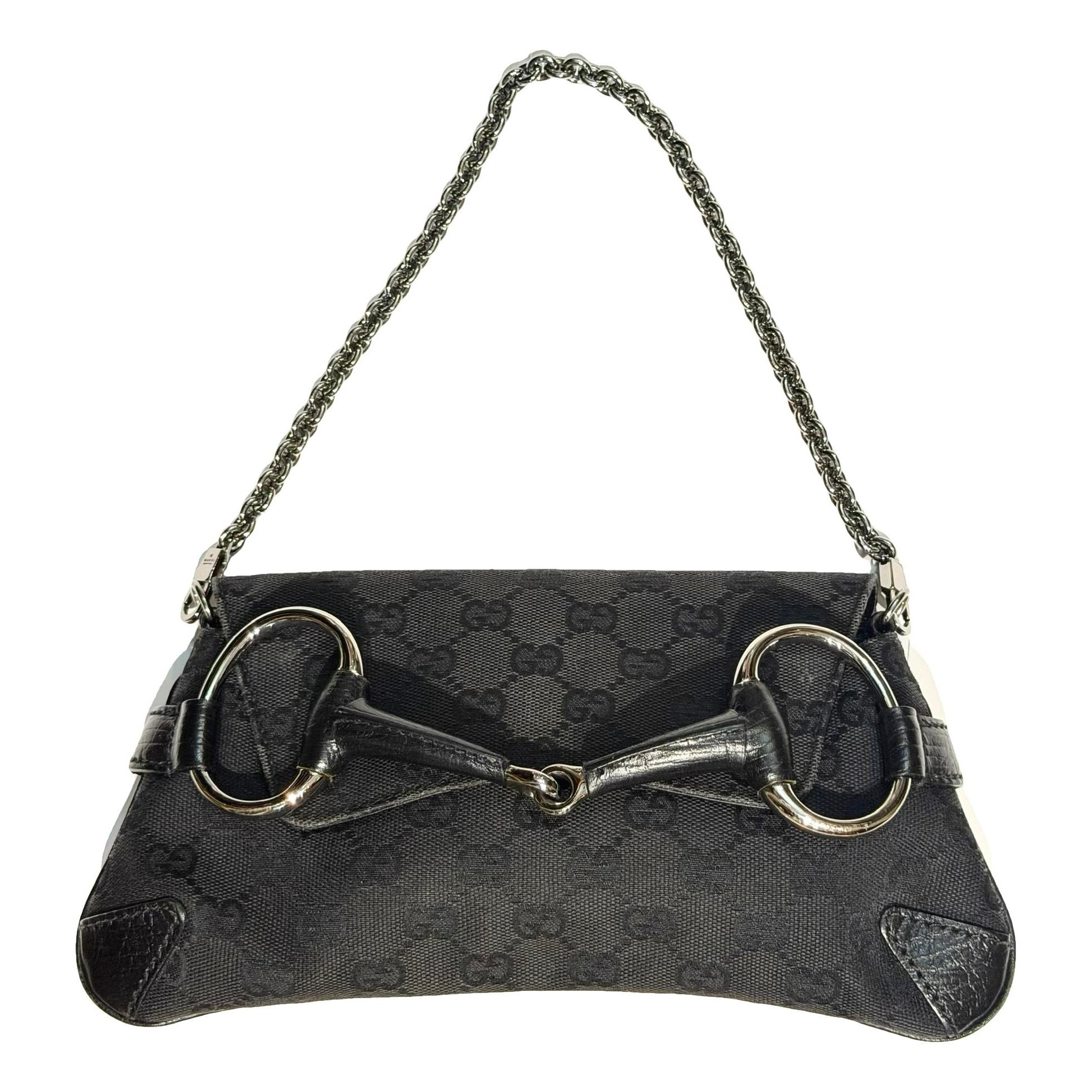 Horsebit Chain cloth handbag