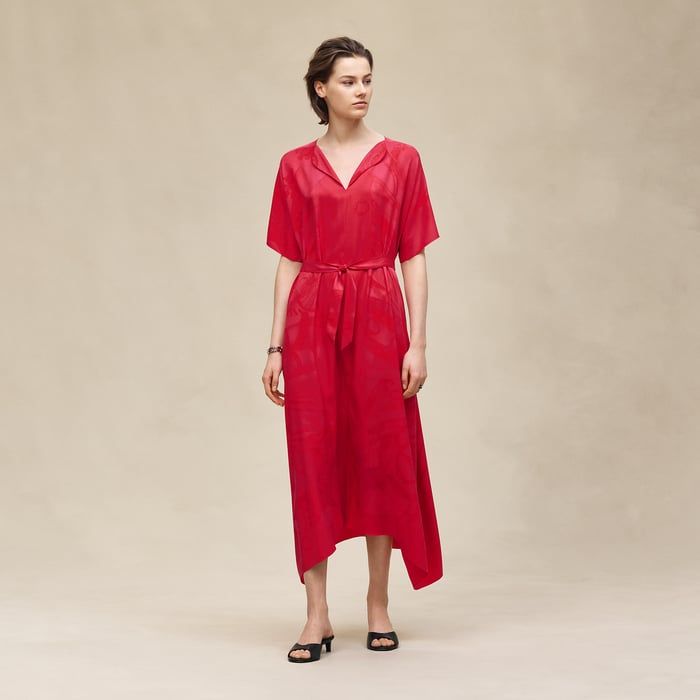 Rose Pivoine "Soleil De Soie Poudre" Classic Caftan