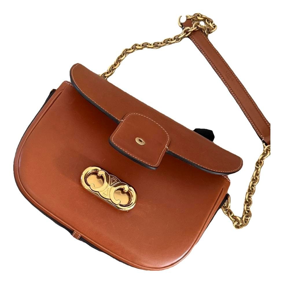 Leather clutch bag