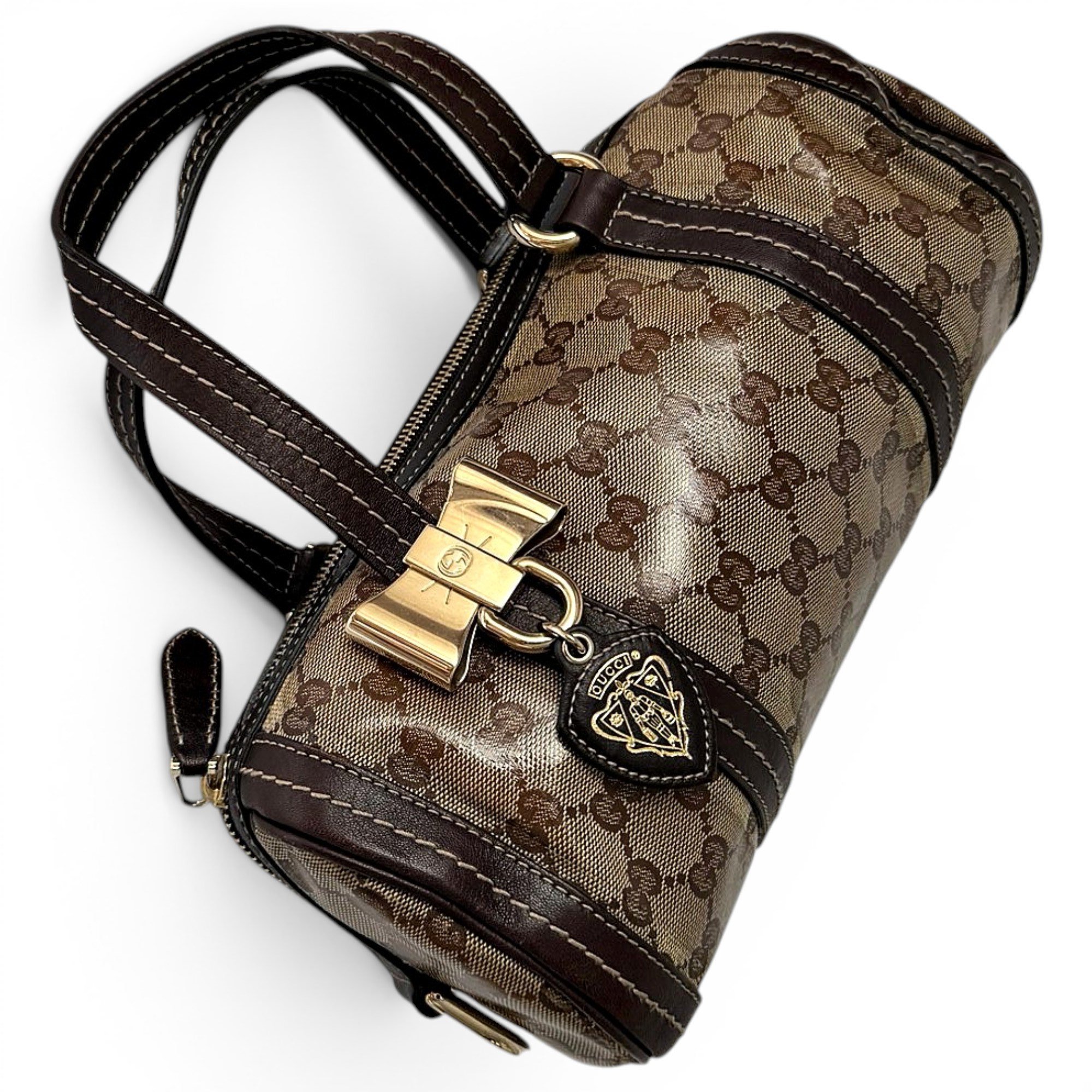 Boston leather handbag
