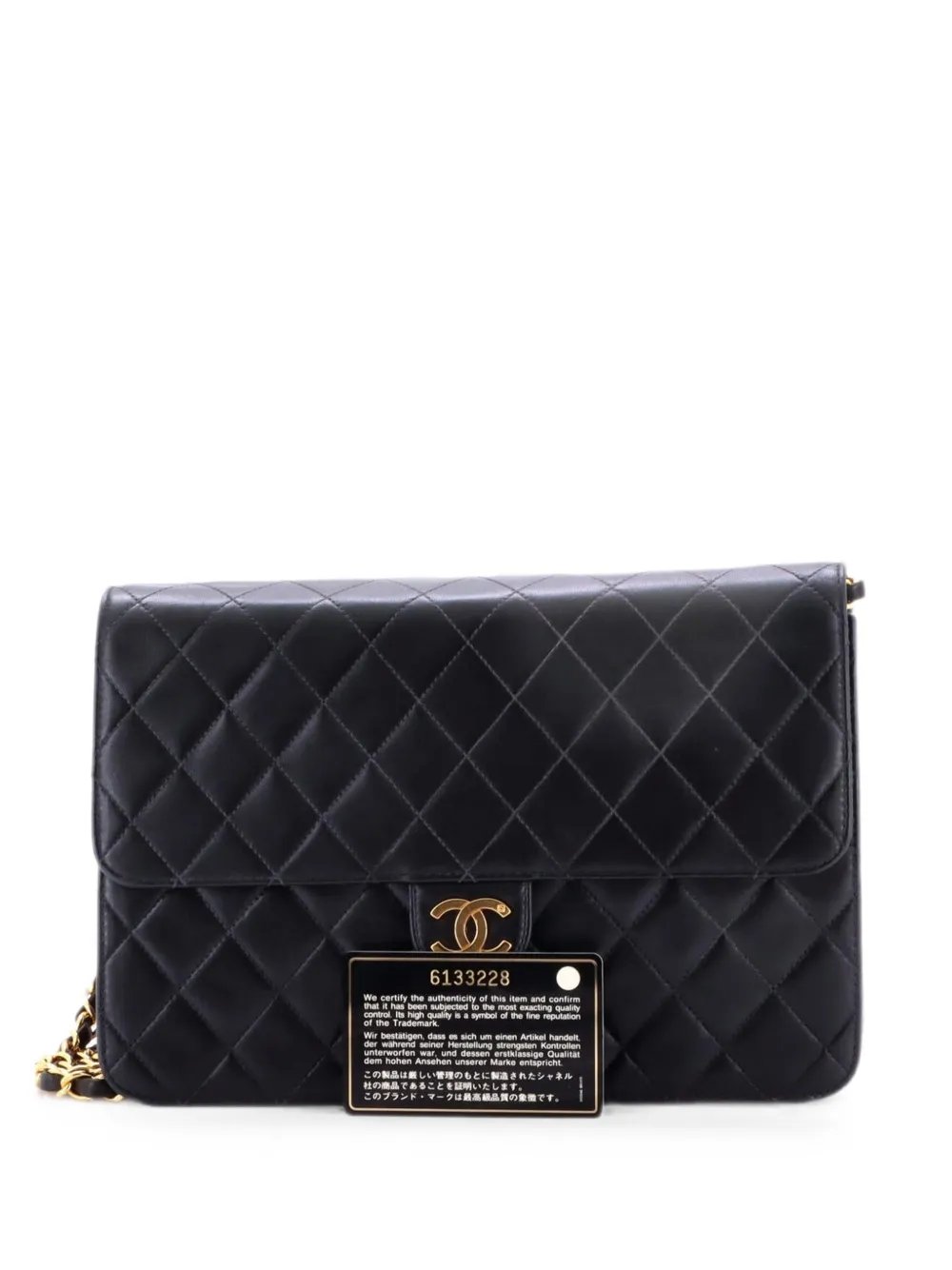 with Chain Quilted Leather Medium clutch bag