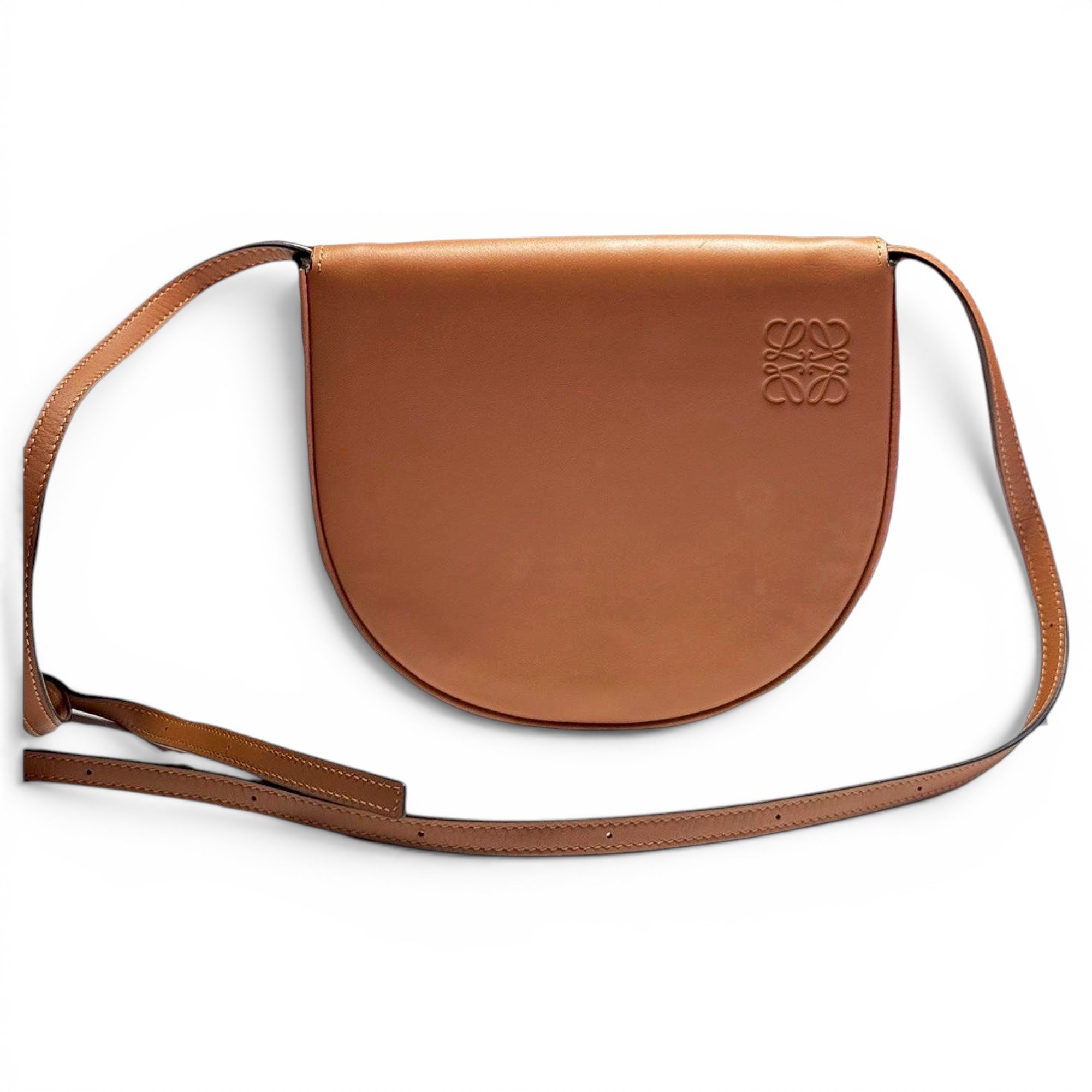 Heel leather handbag