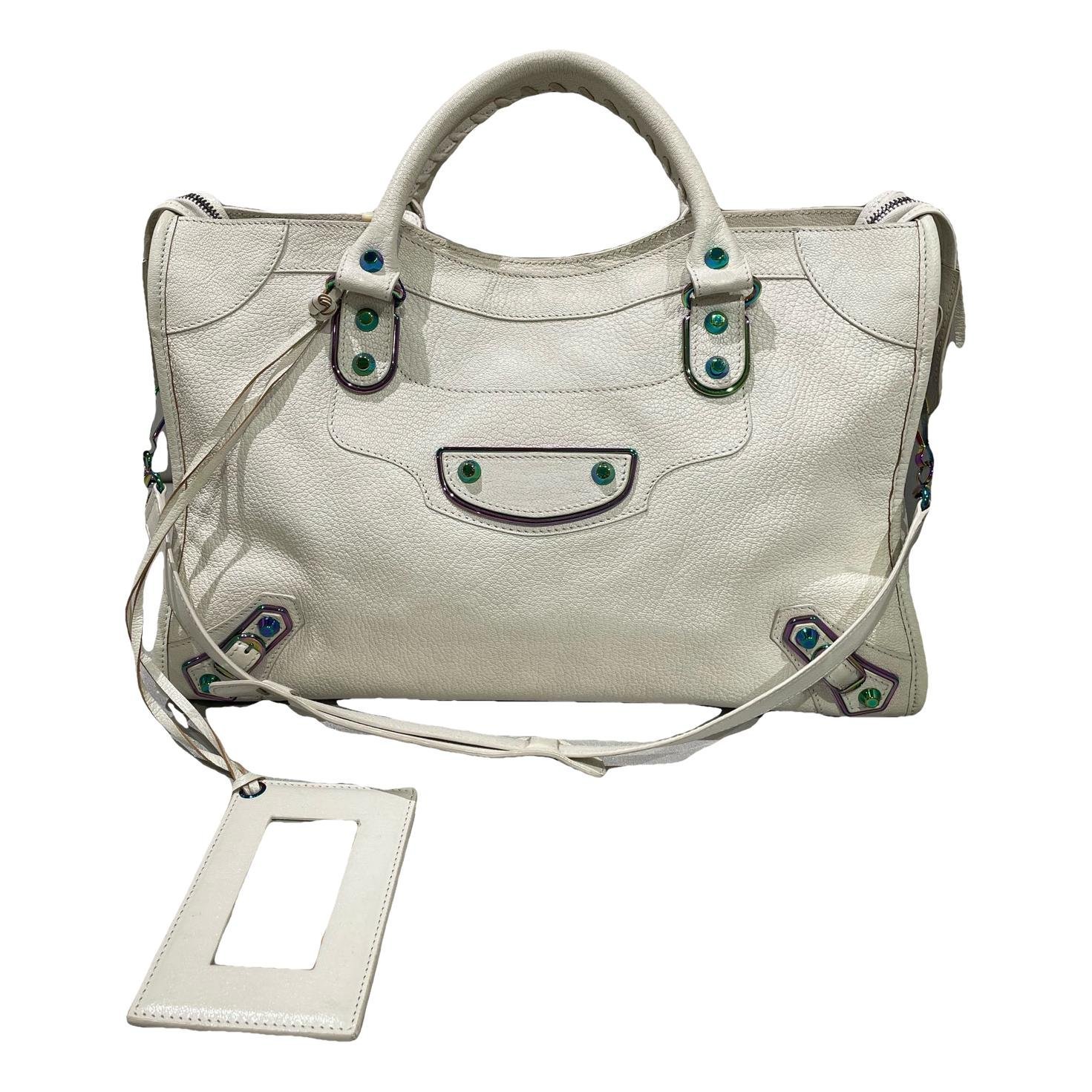 City leather handbag