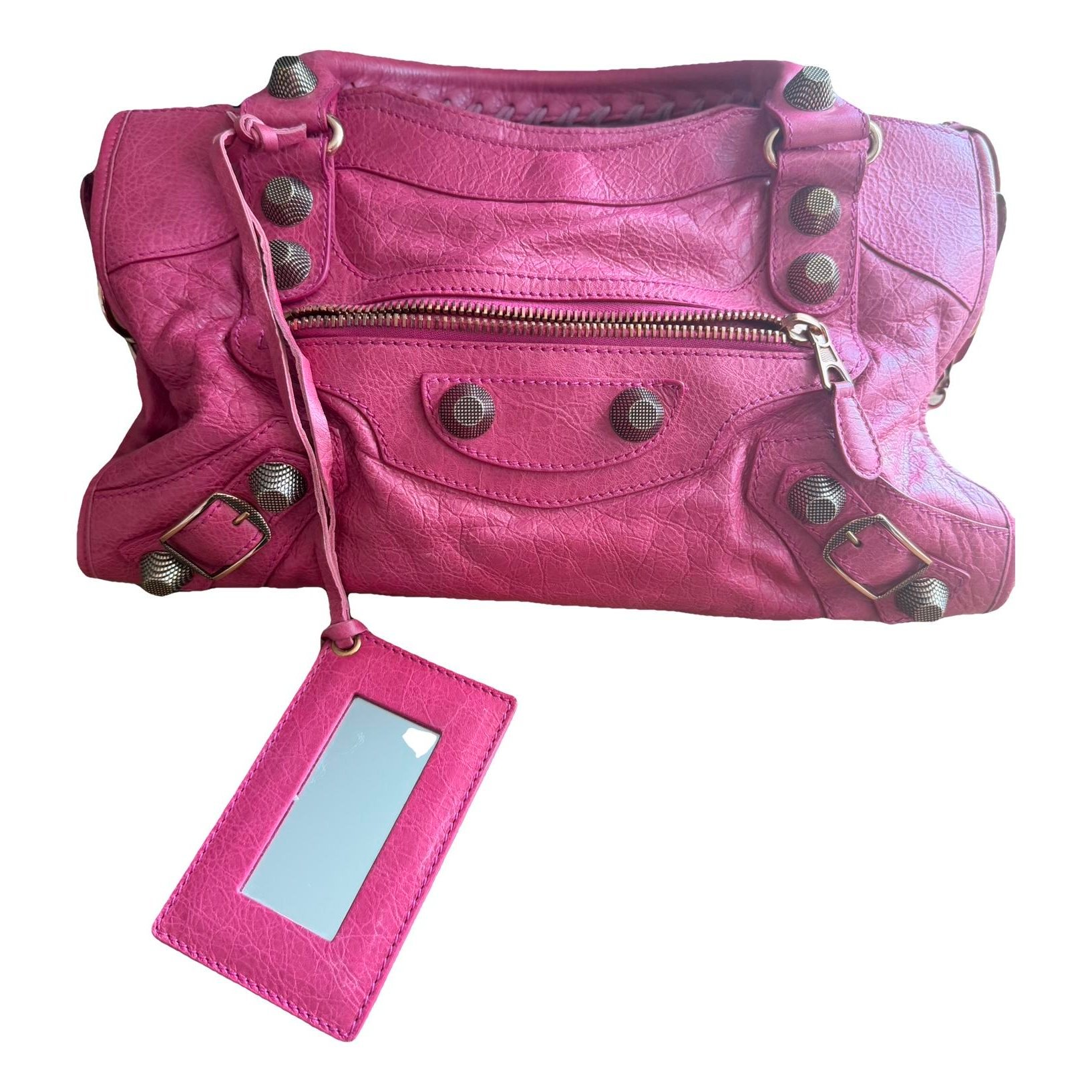 City leather handbag
