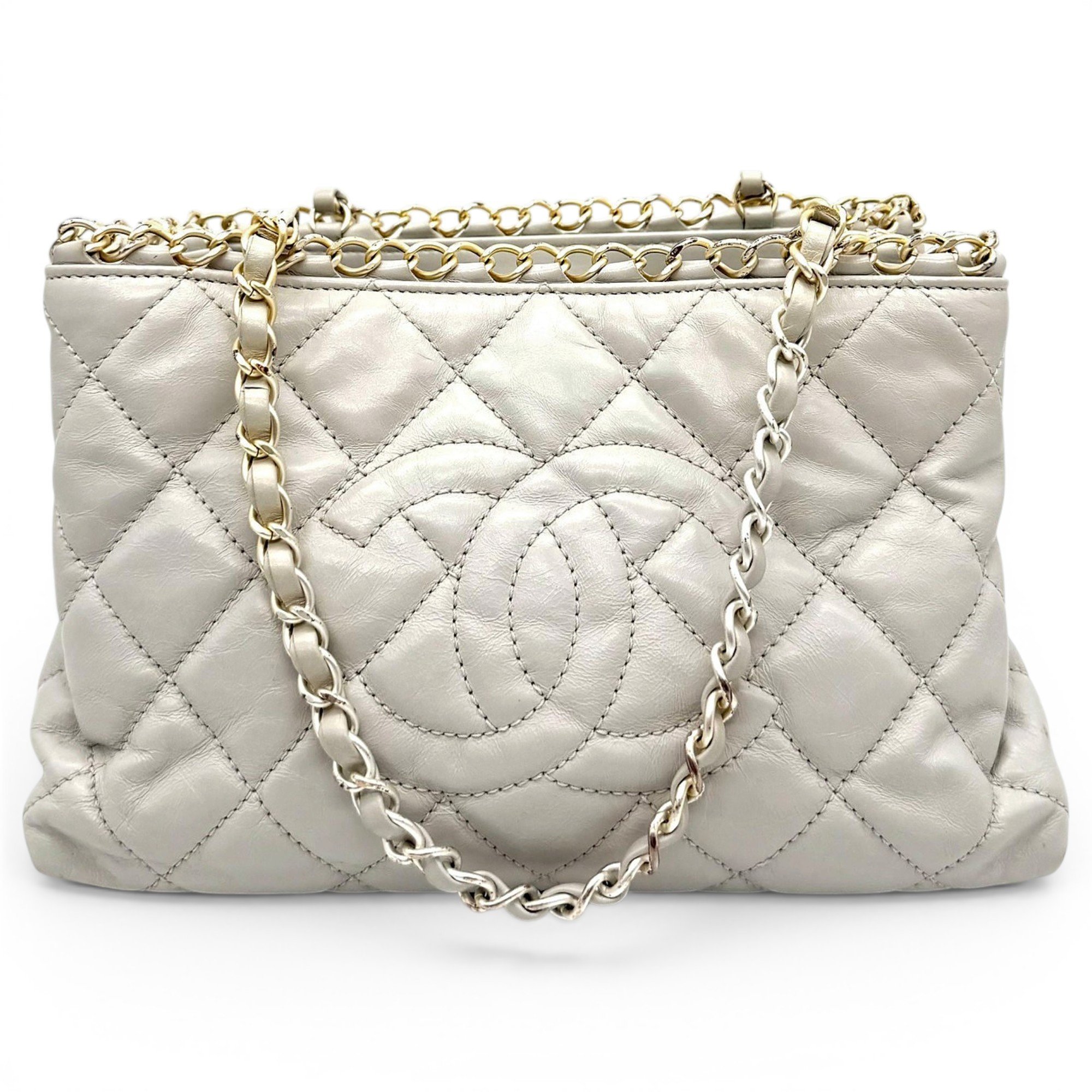 Chain Around leather tote