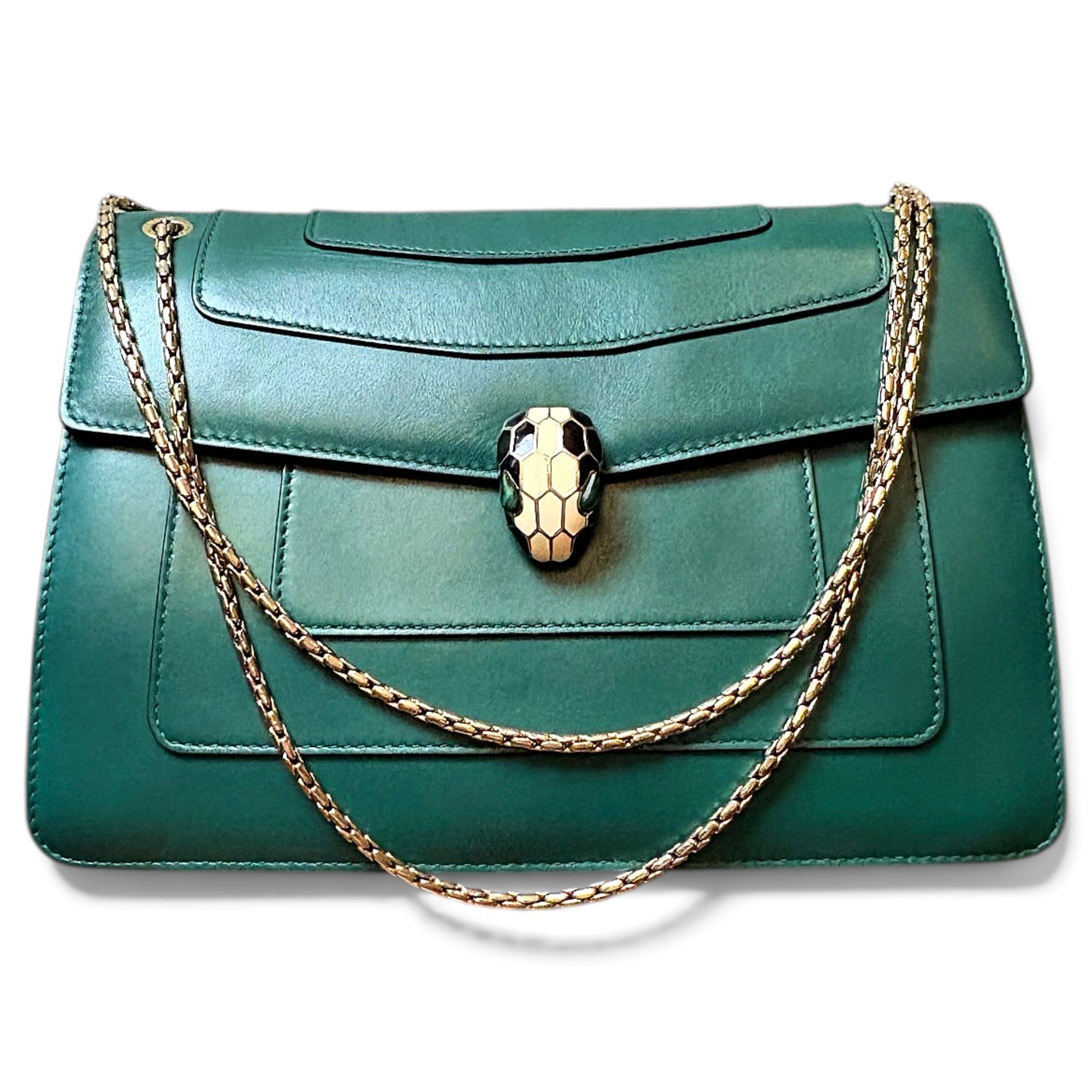 Serpenti leather handbag