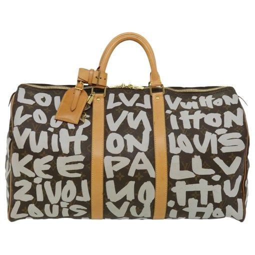 Keepall leather travel bag