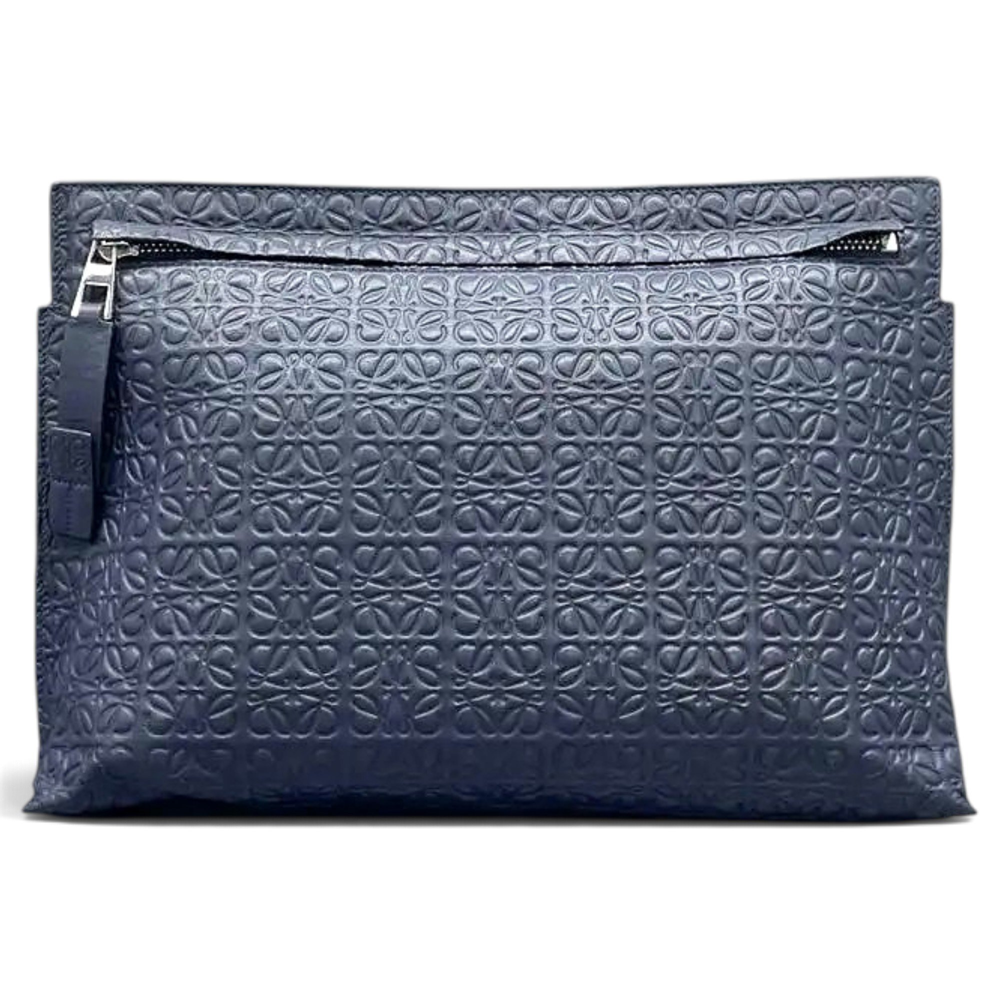 T Pouch leather clutch bag