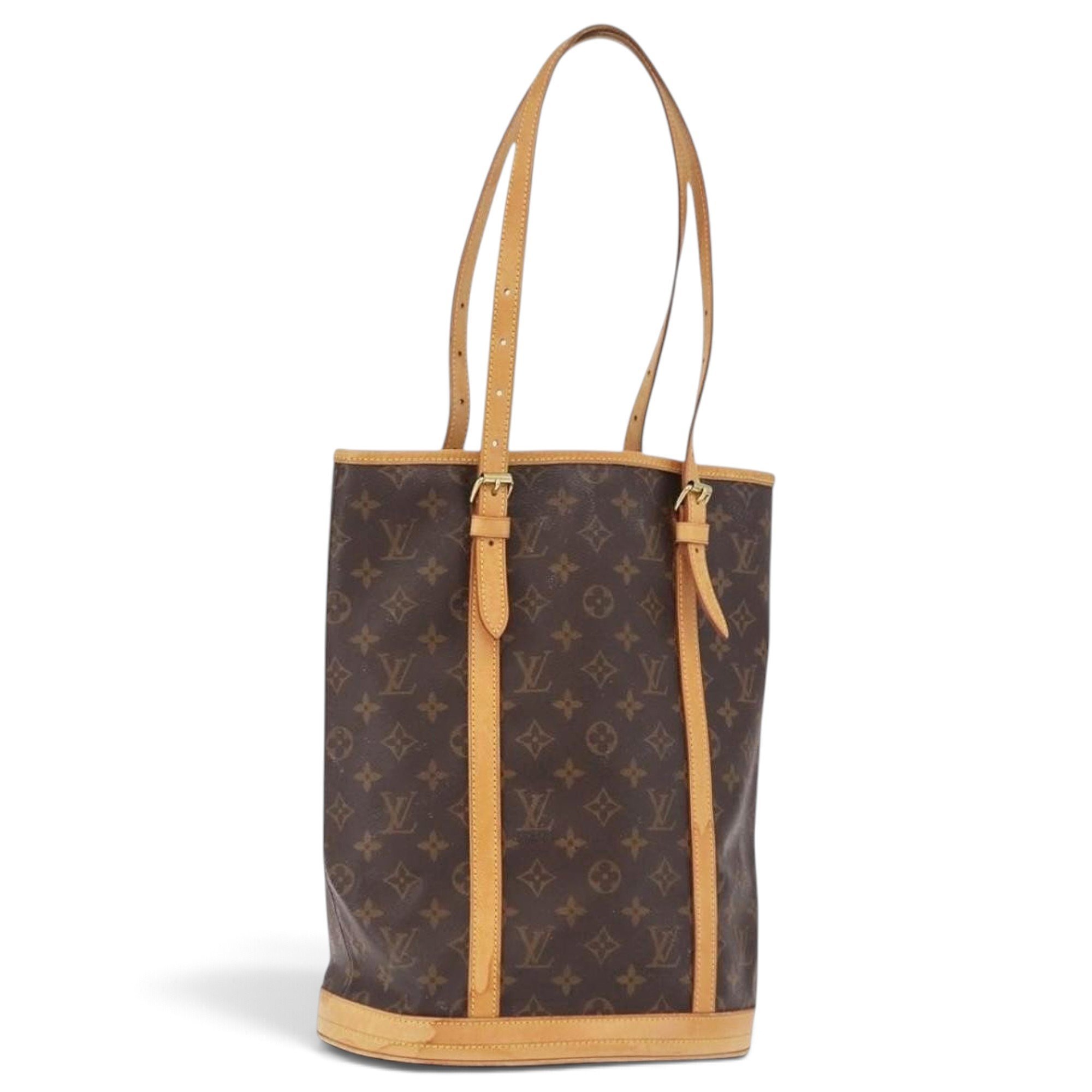 Bucket leather handbag