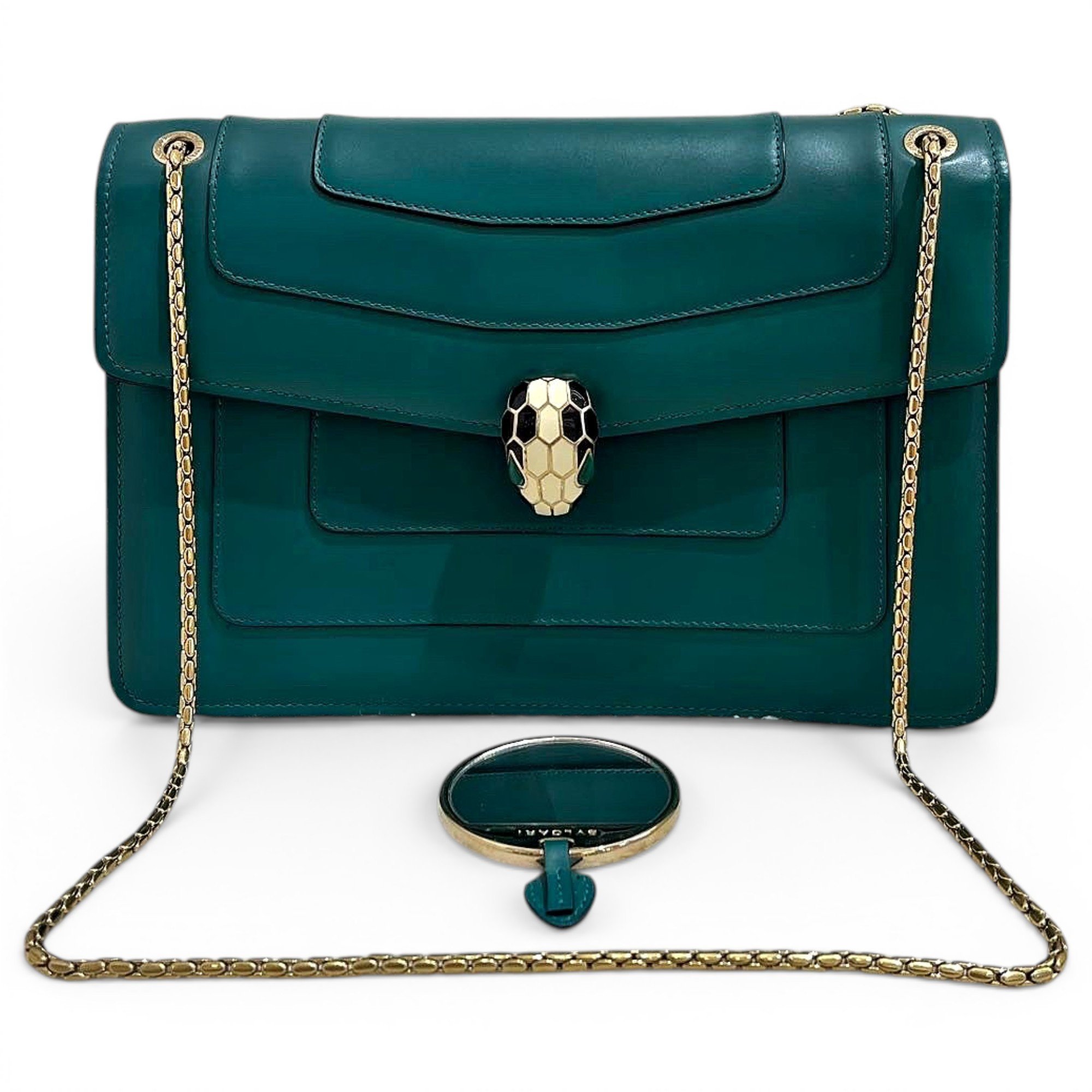 Serpenti leather handbag