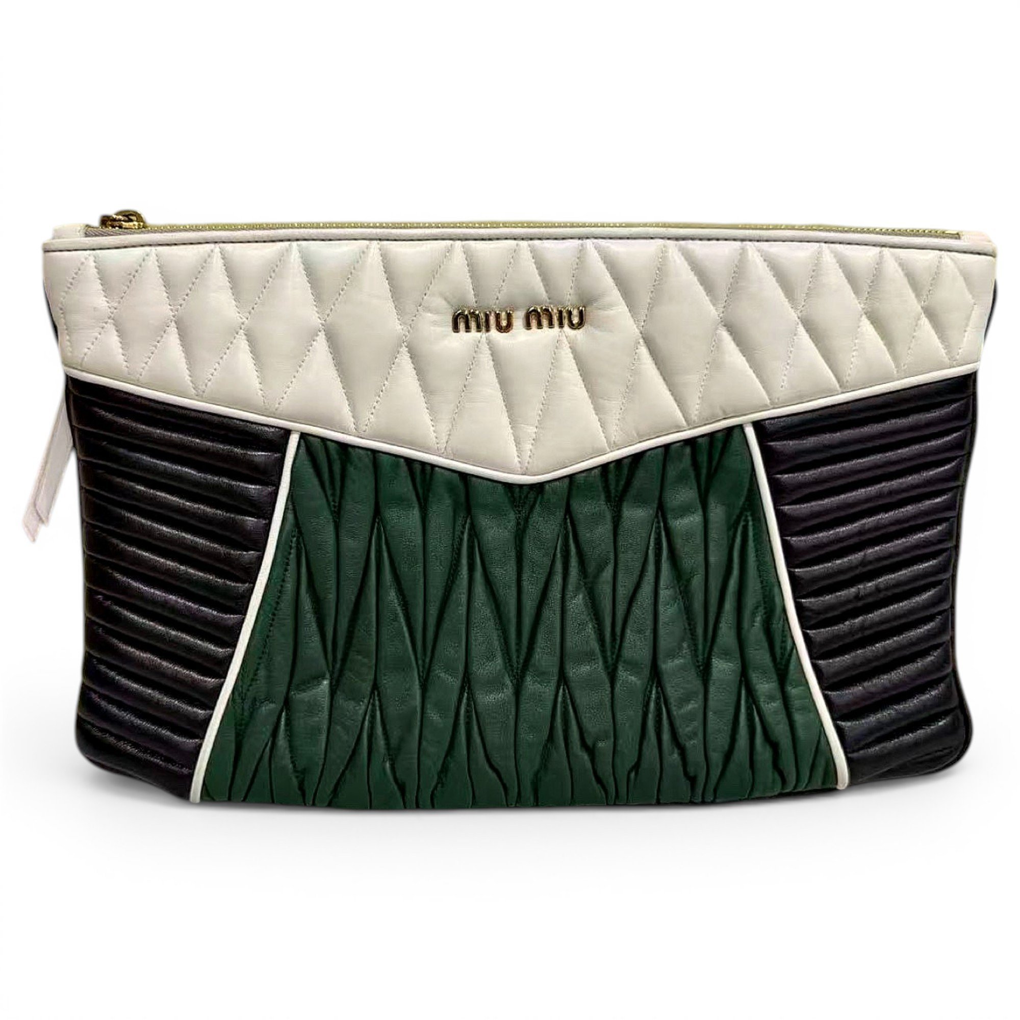 Leather clutch bag