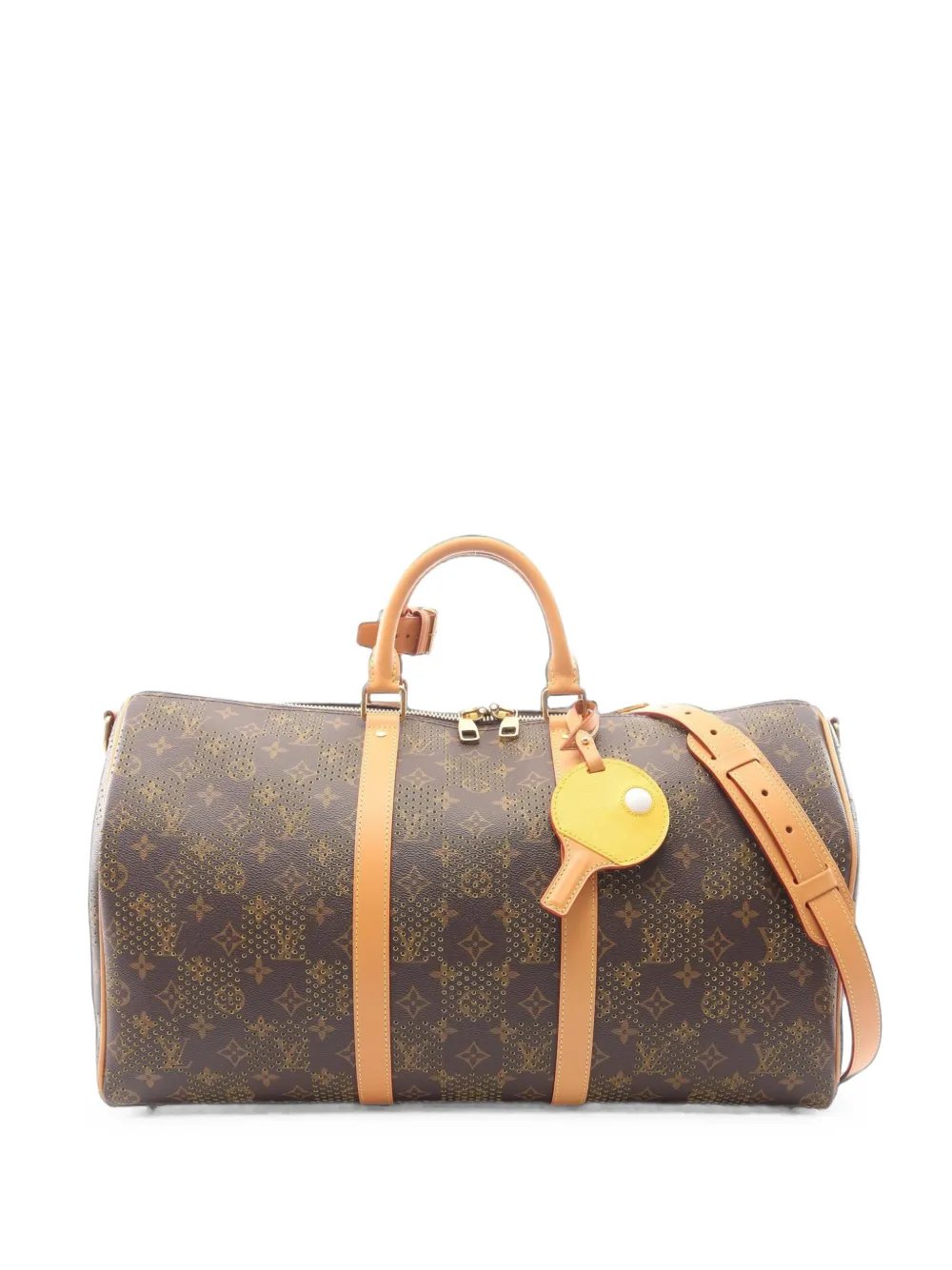 Louis Vuitton 2021s Keepall Bandoulière 50 Monogram perforated handbag