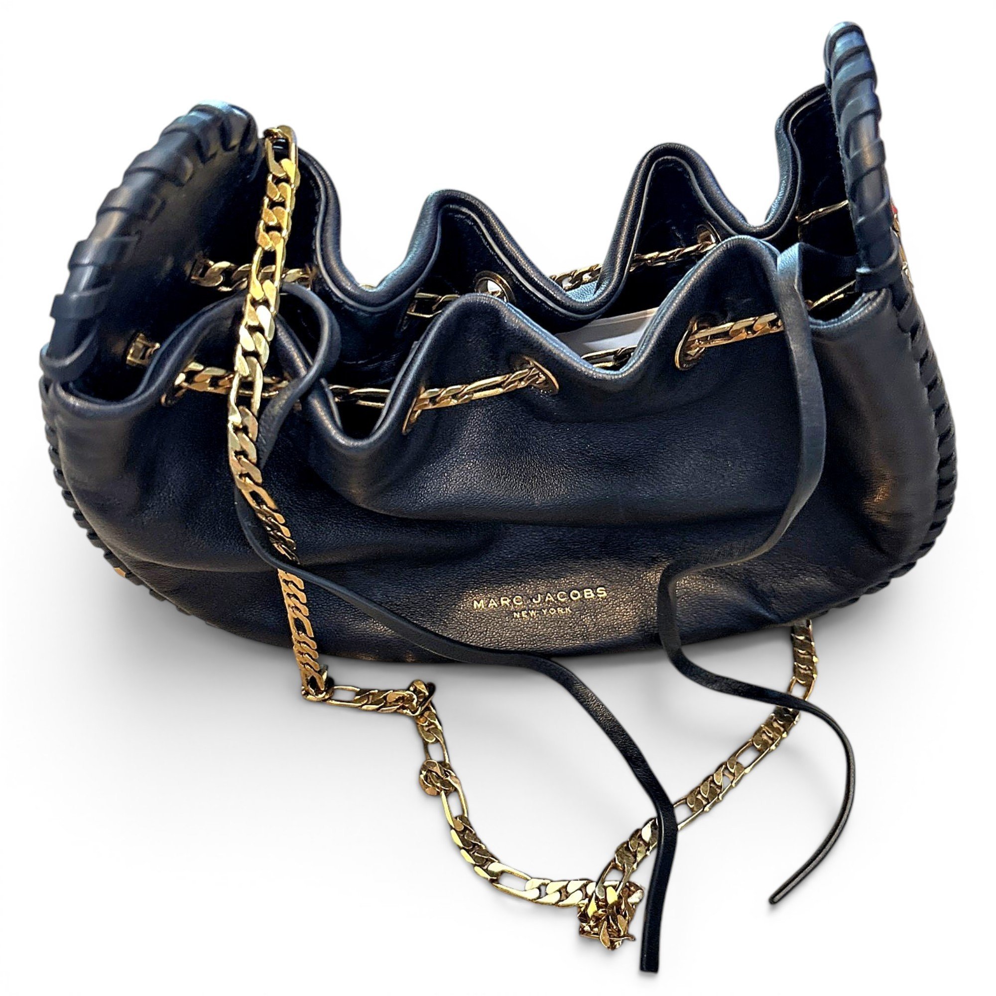 Leather clutch bag