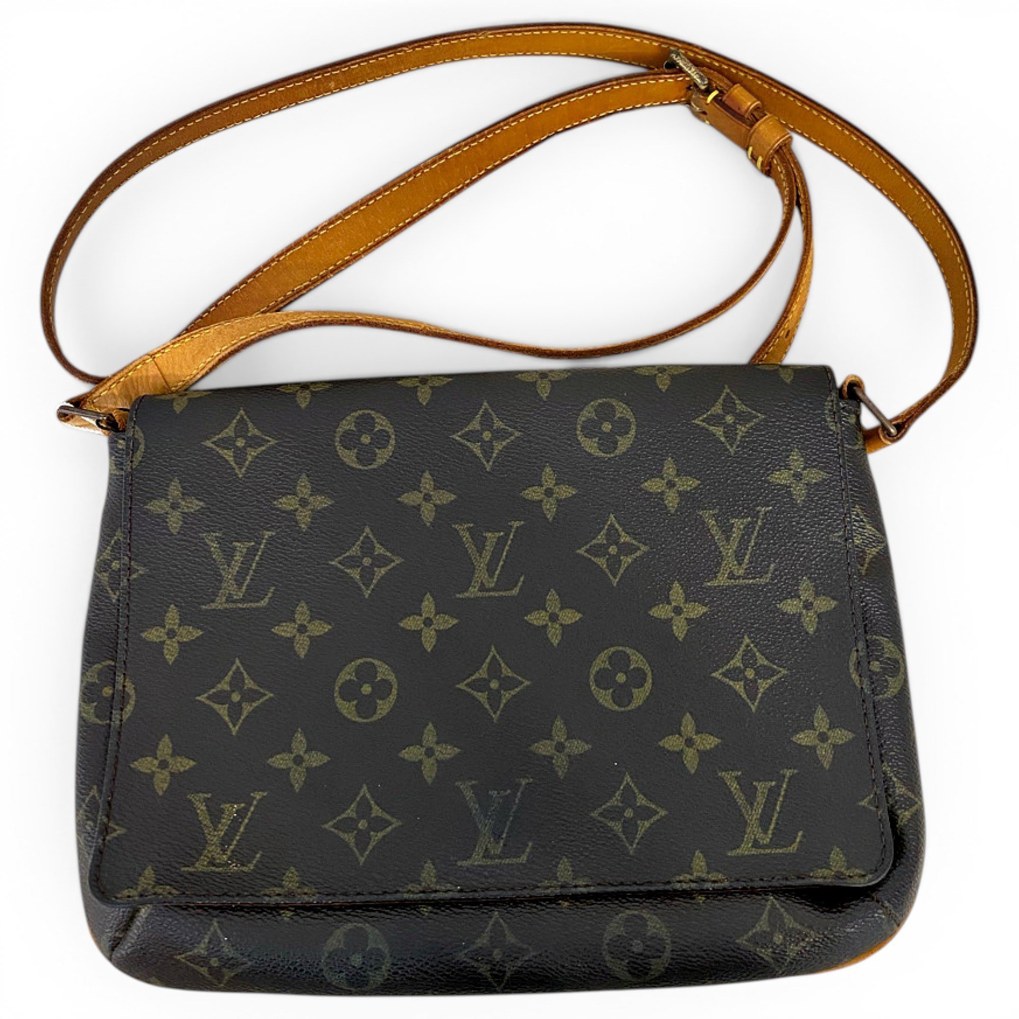 Cartouchière leather crossbody bag