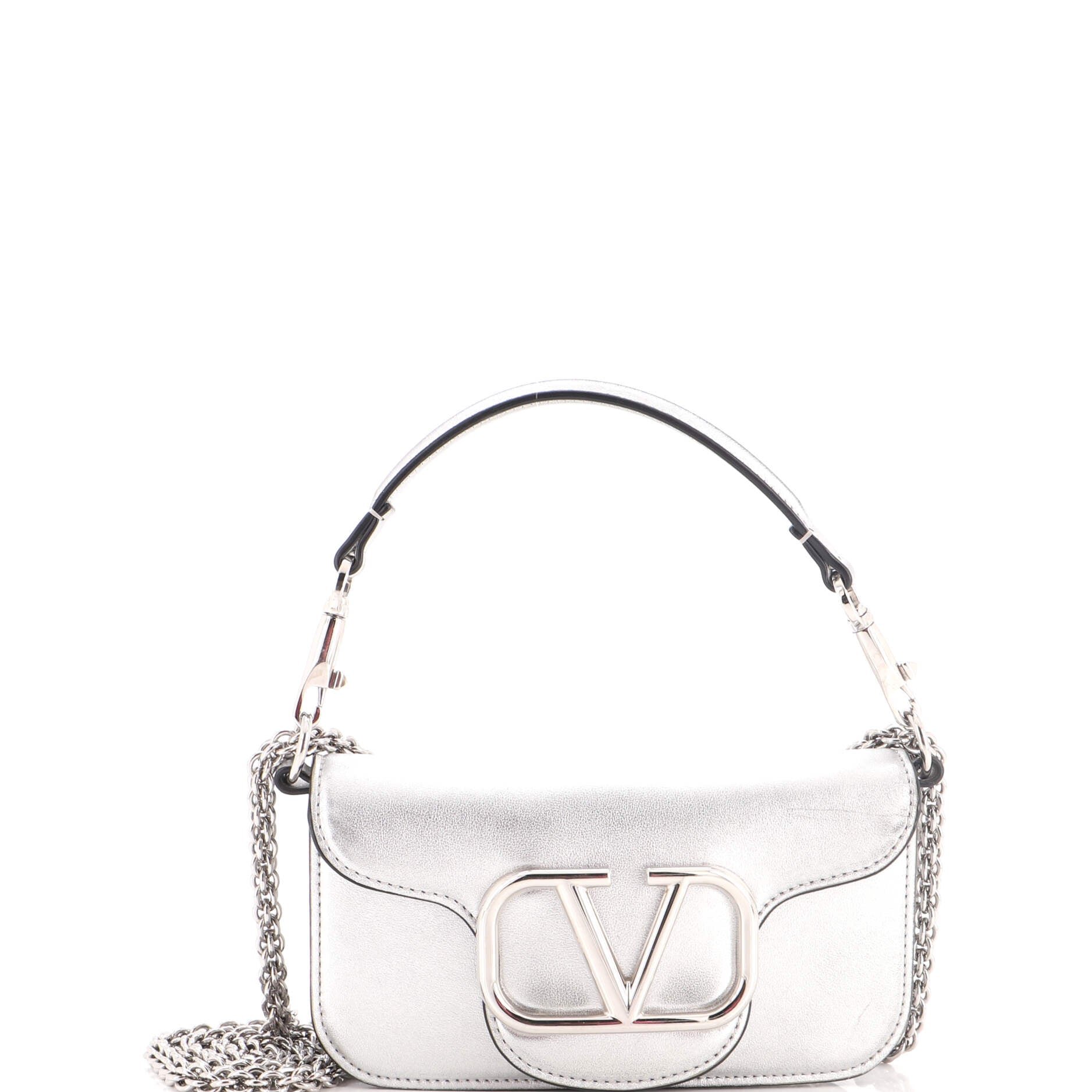 VLogo Loco Flap Shoulder Bag Leather Small