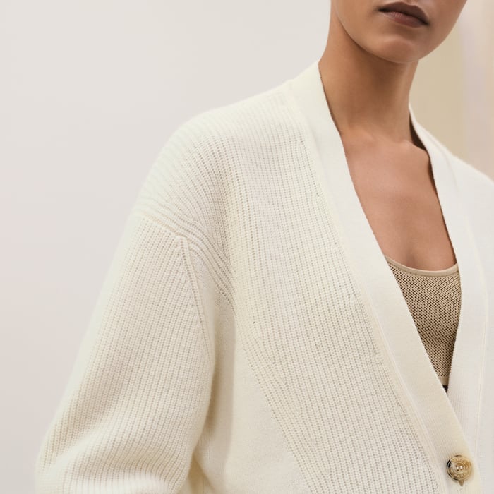 Blanc Naturel Long Cardigan