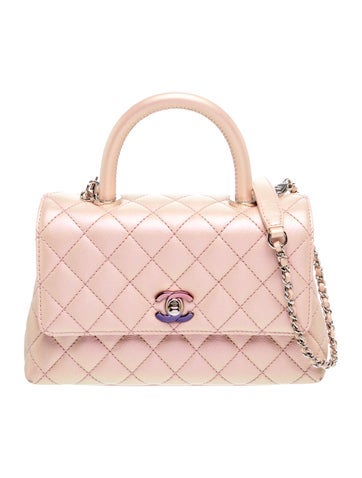 2021 Mini Iridescent Coco Handle Bag w/ Chain