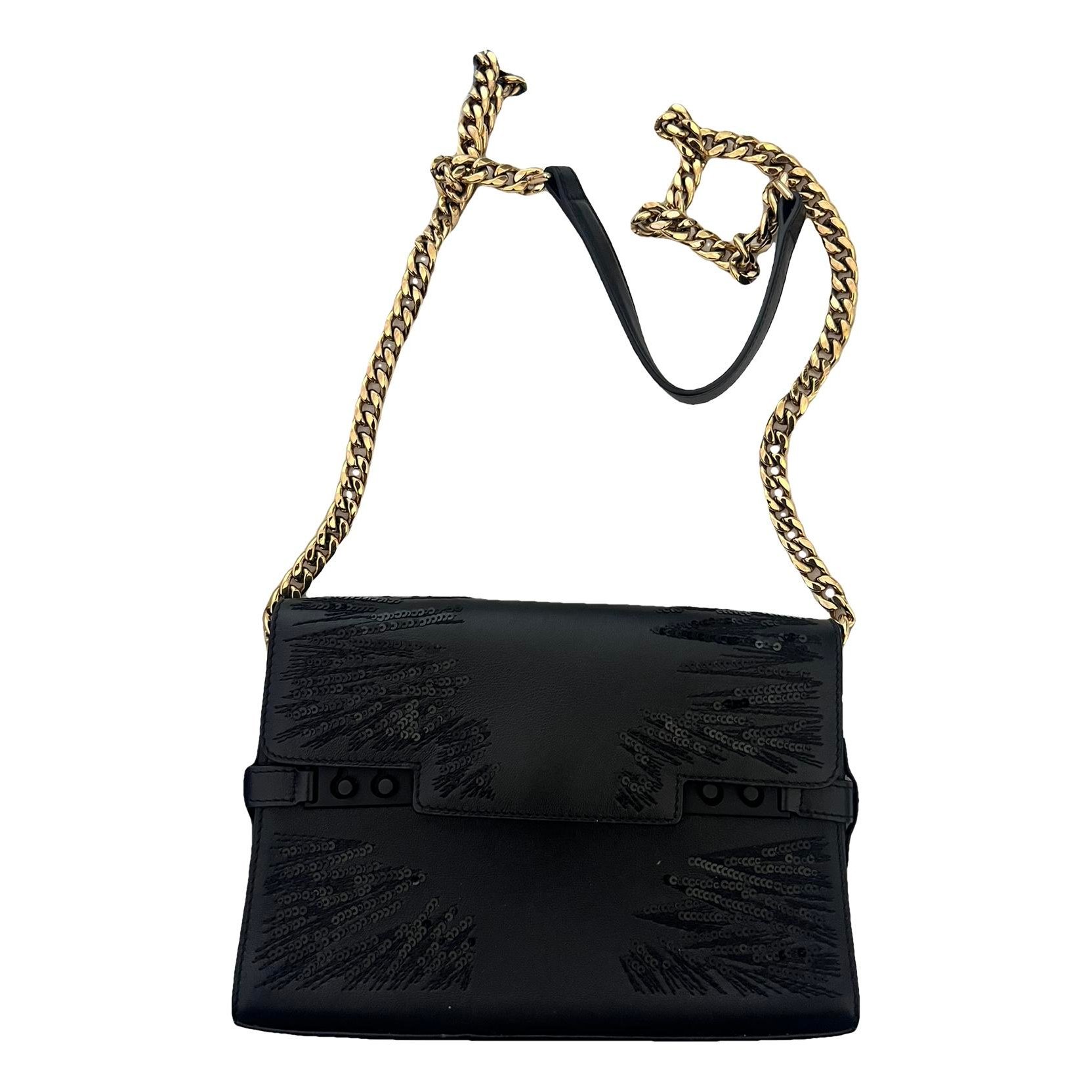 Leather clutch bag