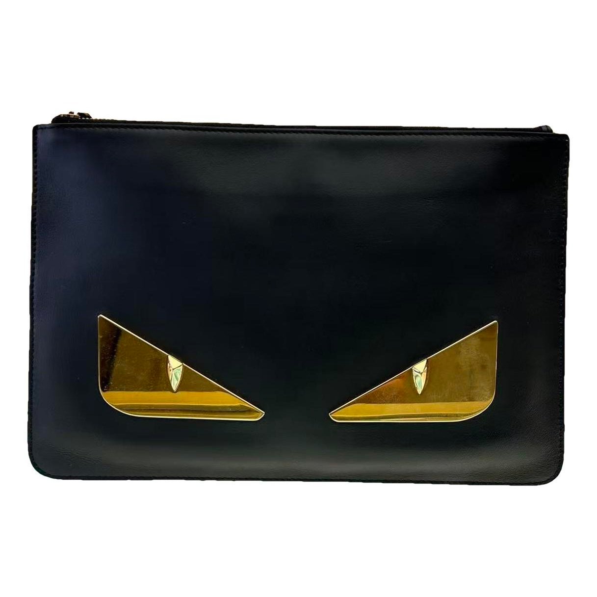 Leather clutch bag