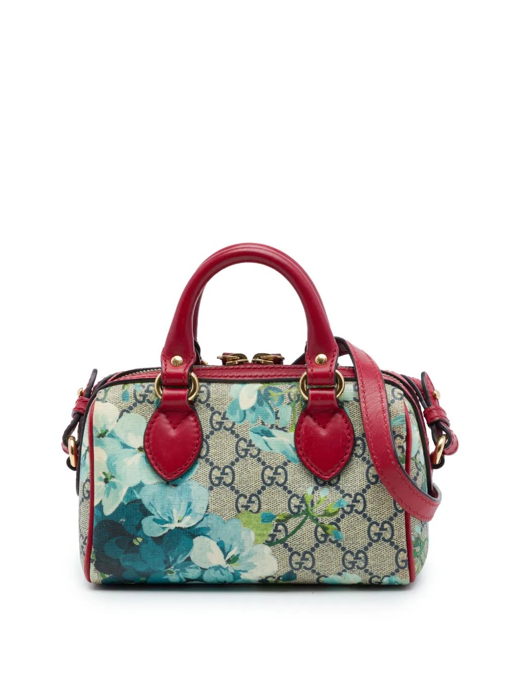 2016-2026 Mini GG Supreme Blooms Boston Bag satchel