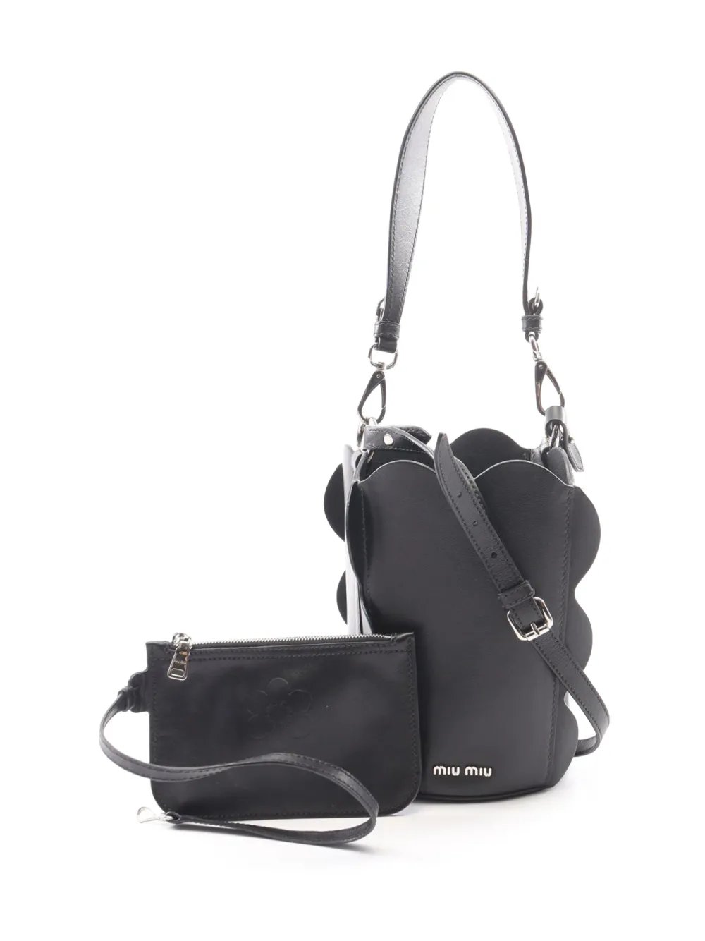 2010-2026 Leather Scalloped Bucket Bag satchel