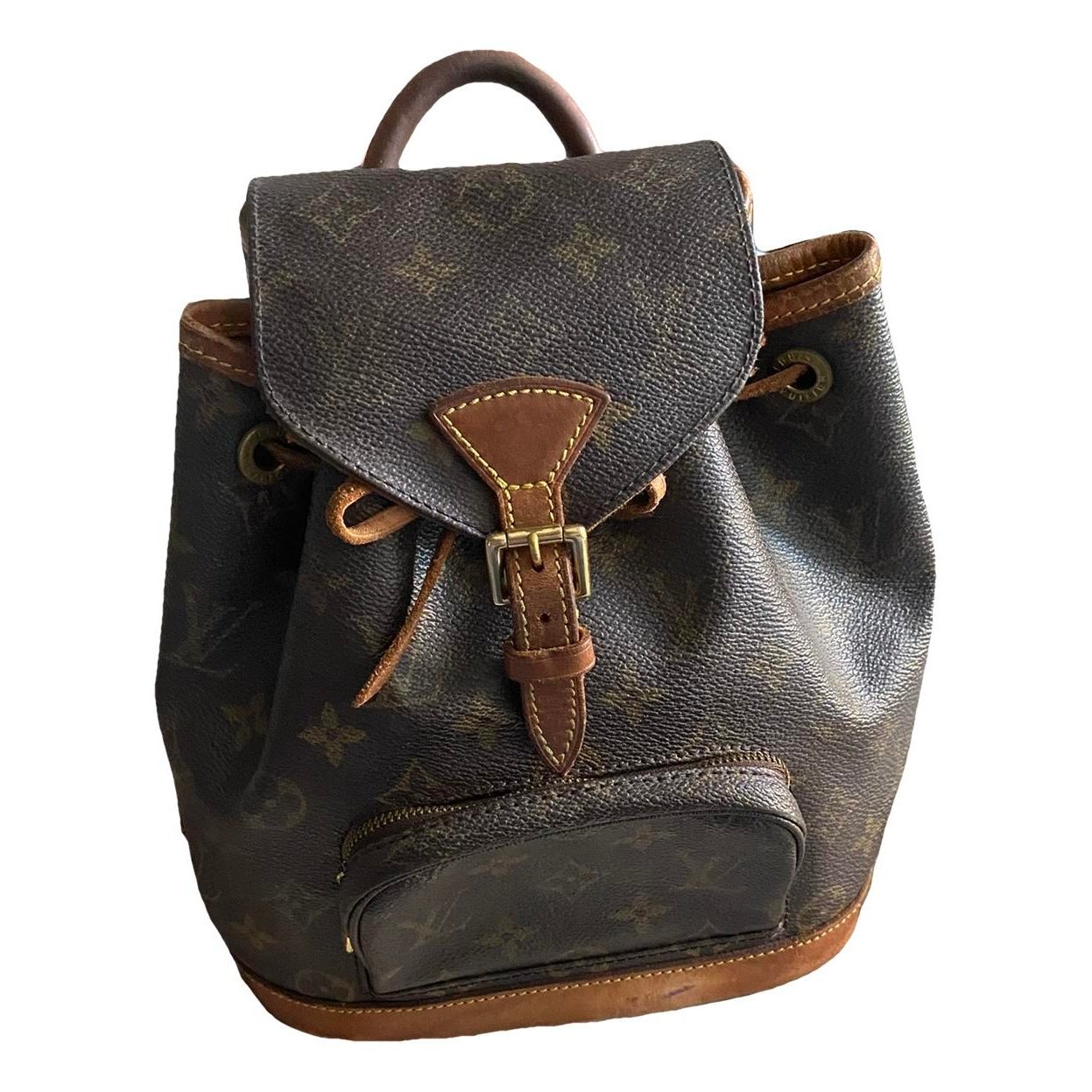 Montsouris Vintage leather backpack