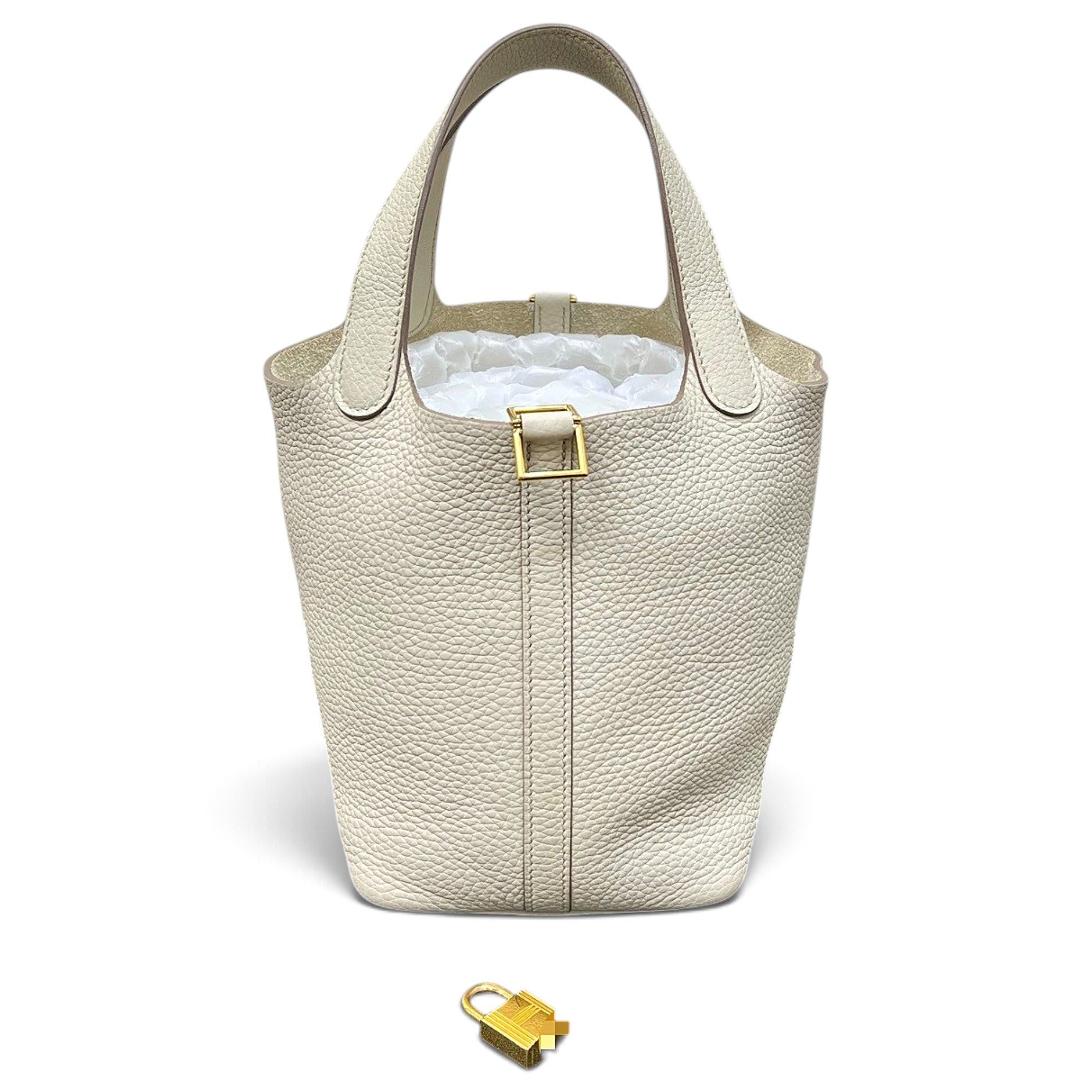 Picotin leather tote